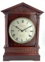Victorian English Mahogany Architectural cased twin Fusee Bracket Clock - ca1840