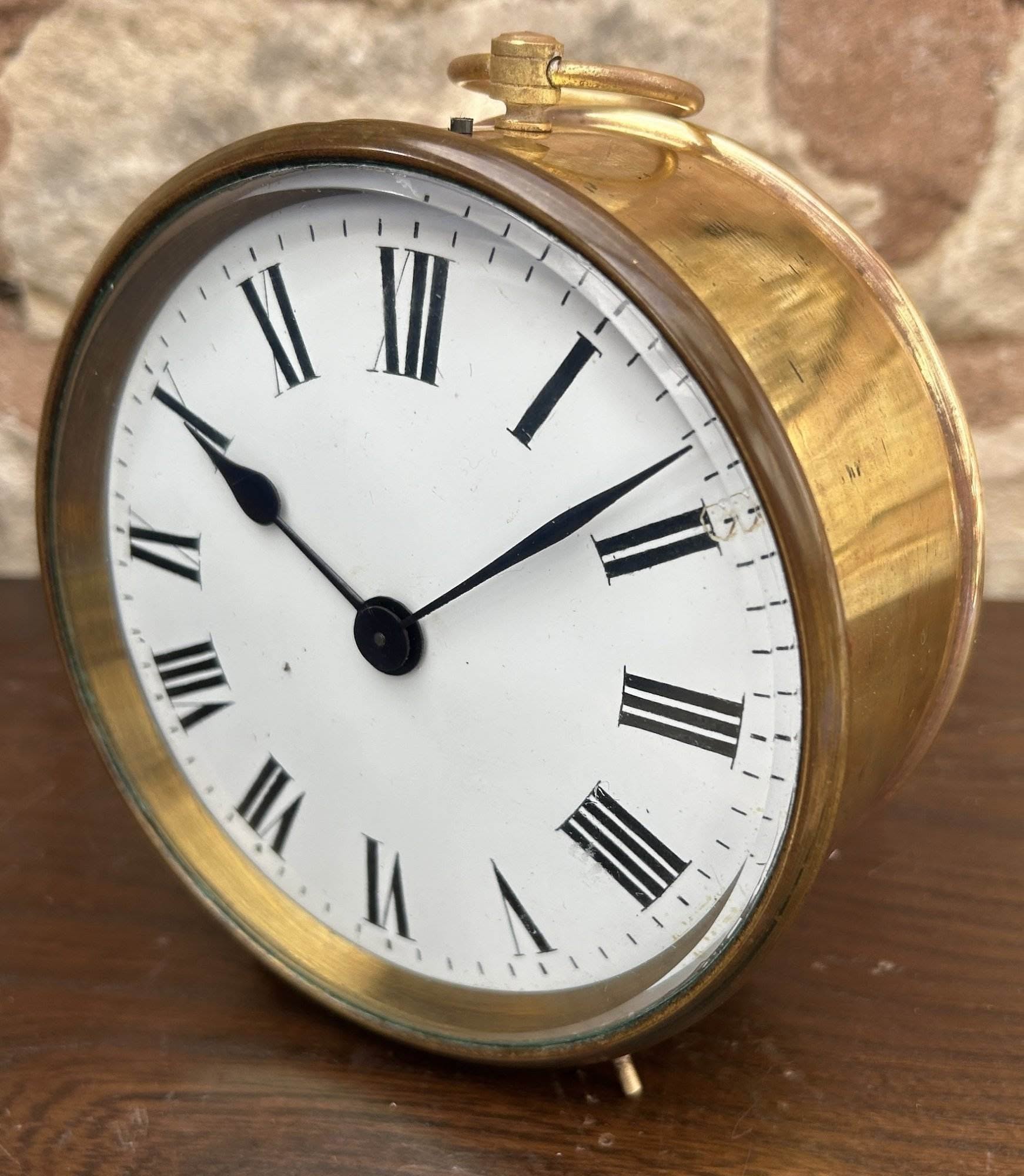 Interesting Large Round Carriage clock – ca 1900 - Image 6