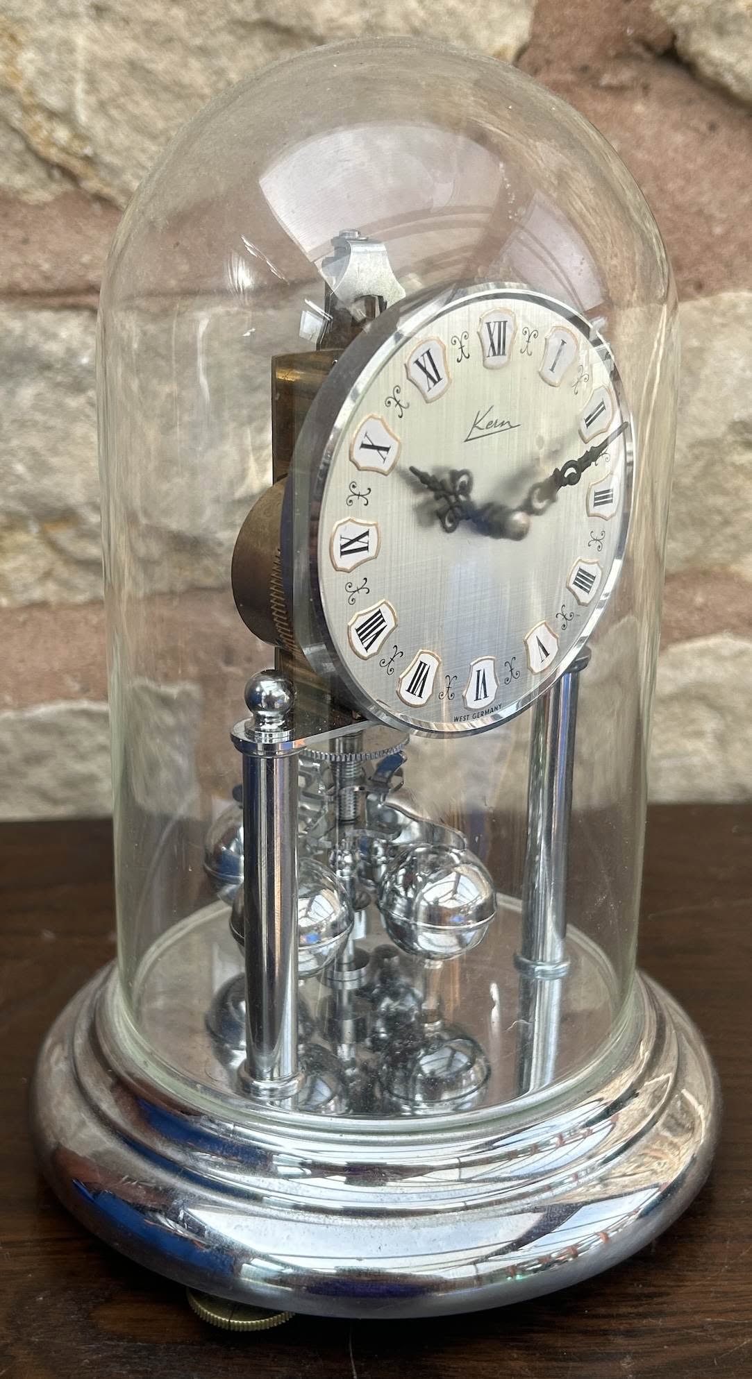Awesome Vintage Chrome Kern 400 day Anniversary torsion clock – ca 1960 - Image 7