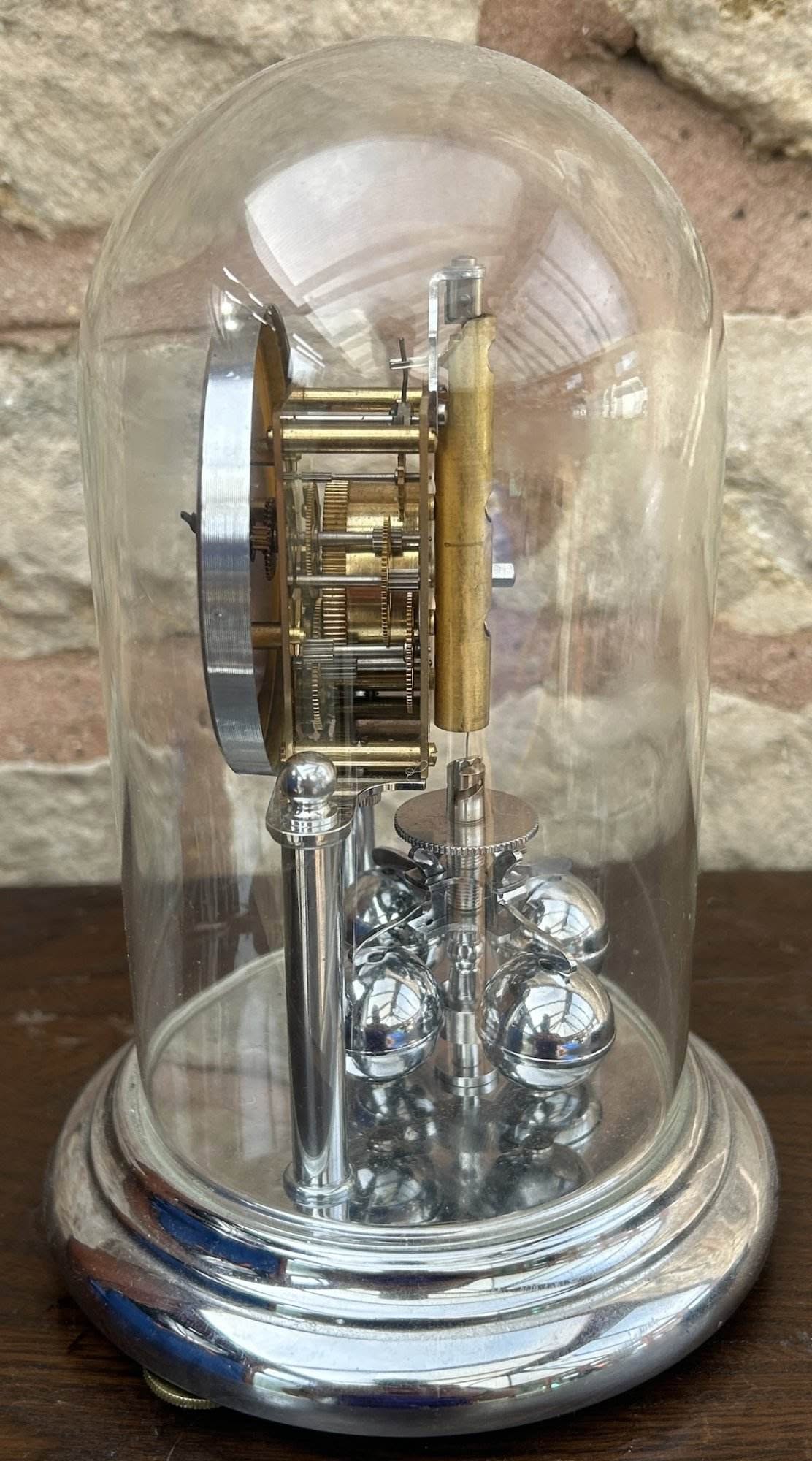 Awesome Vintage Chrome Kern 400 day Anniversary torsion clock – ca 1960 - Image 10