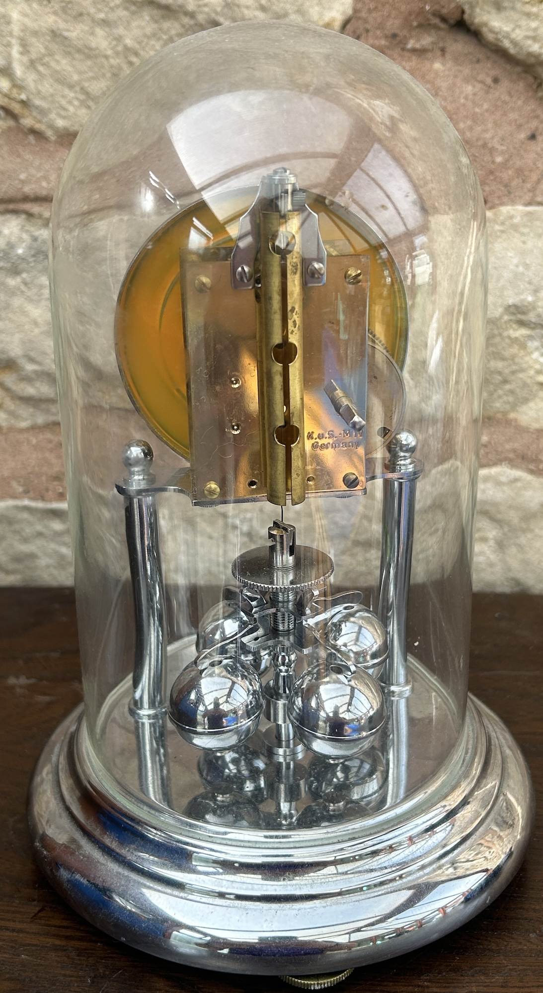 Awesome Vintage Chrome Kern 400 day Anniversary torsion clock – ca 1960 - Image 11