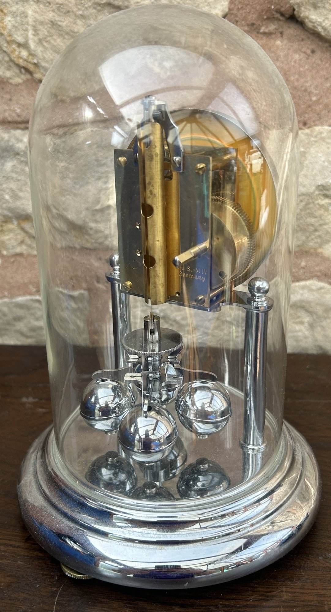 Awesome Vintage Chrome Kern 400 day Anniversary torsion clock – ca 1960 - Image 3