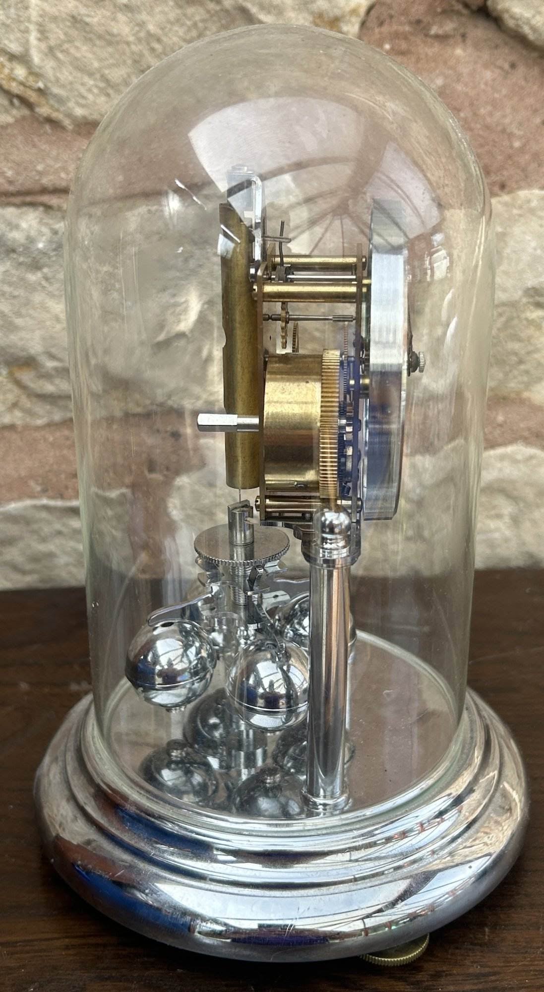 Awesome Vintage Chrome Kern 400 day Anniversary torsion clock – ca 1960 - Image 4