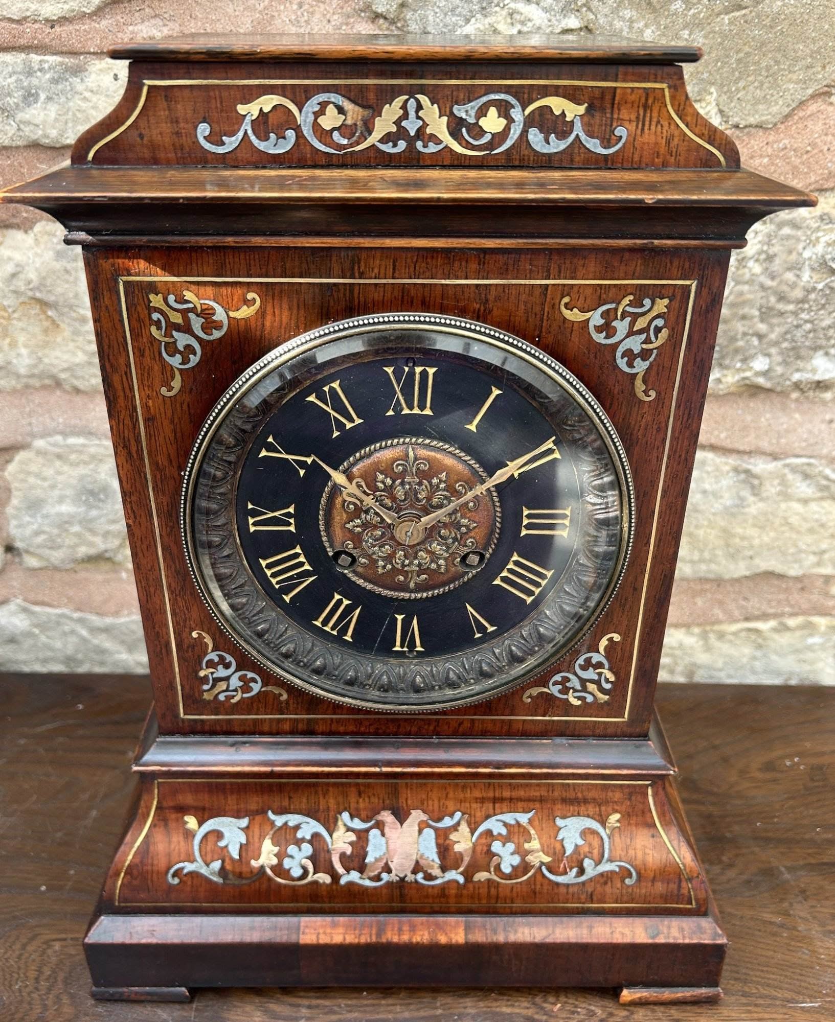 Stunning Rosewood inlaid Bracket Clock – ca 1870 - Image 5