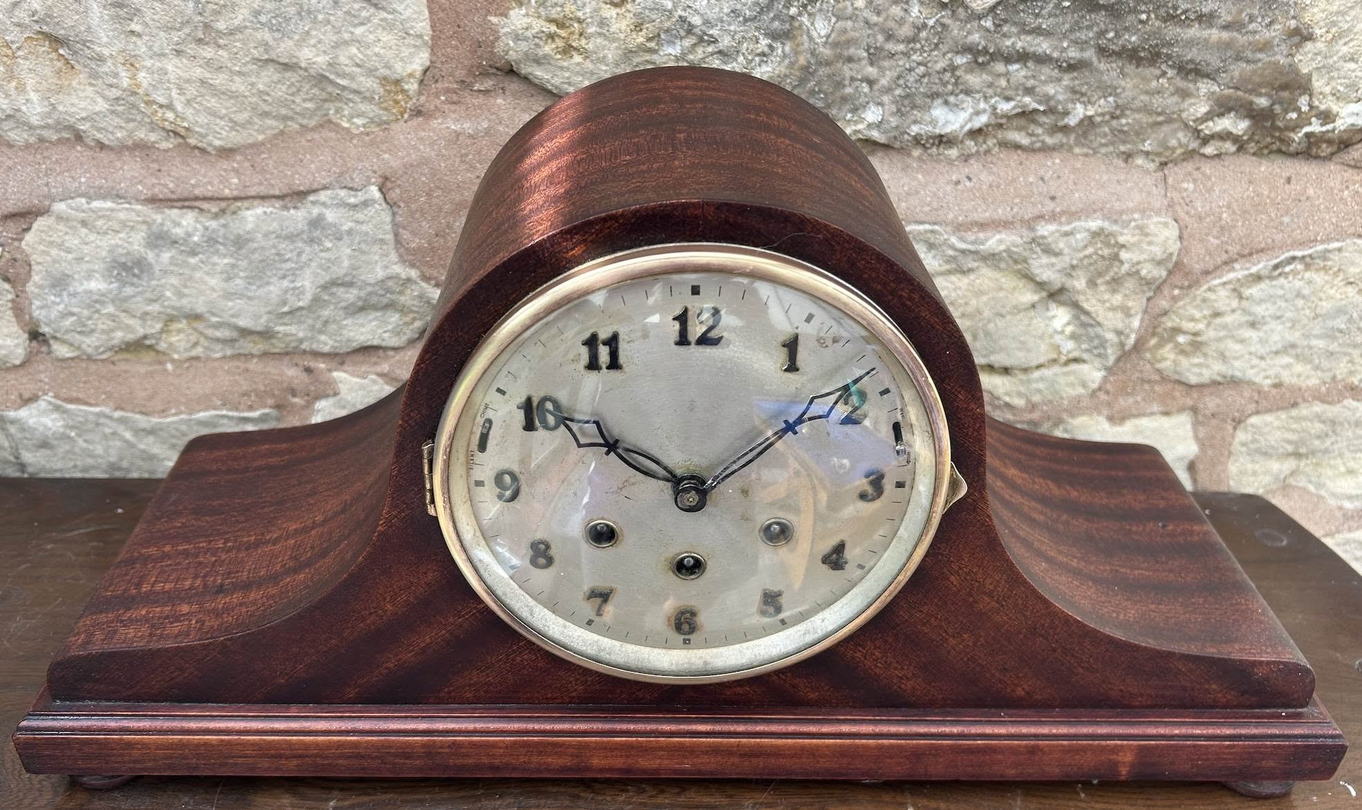 Stunning Rare Gustav Becker triple chime Hat Shaped mantel Clock – ca 1900 - Image 4