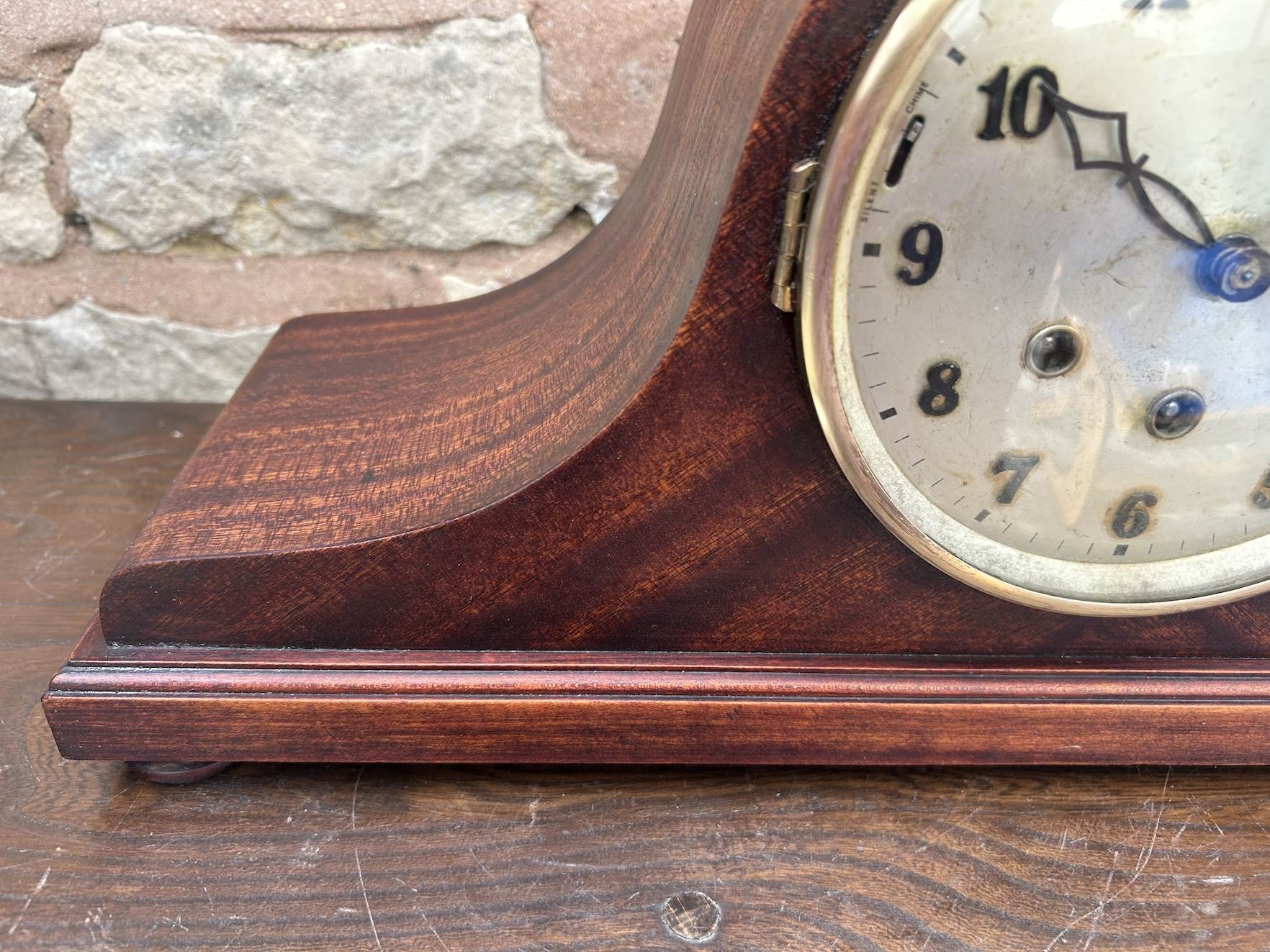 Stunning Rare Gustav Becker triple chime Hat Shaped mantel Clock – ca 1900 - Image 5