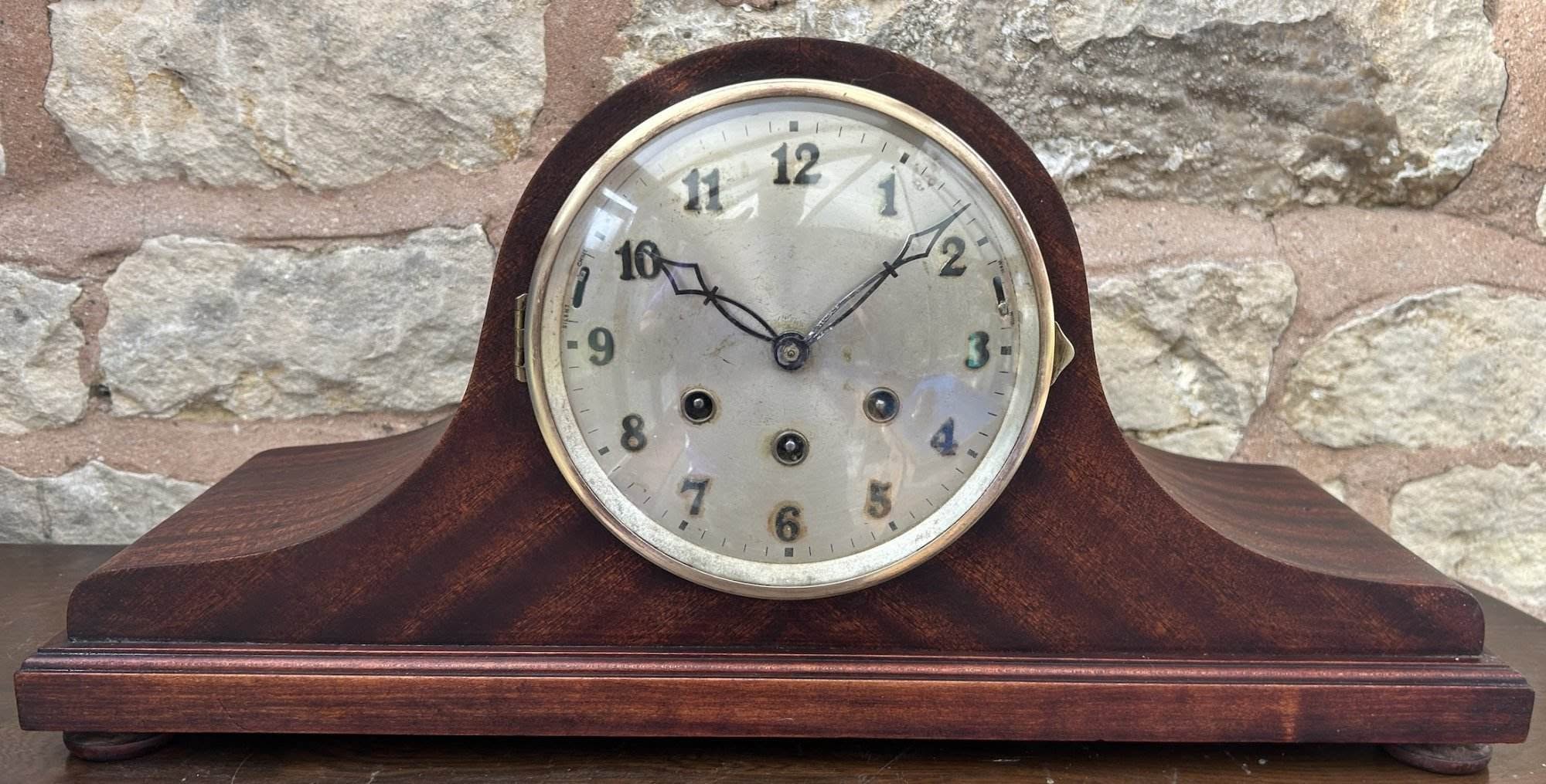 Stunning Rare Gustav Becker triple chime Hat Shaped mantel Clock – ca 1900 - Image 7