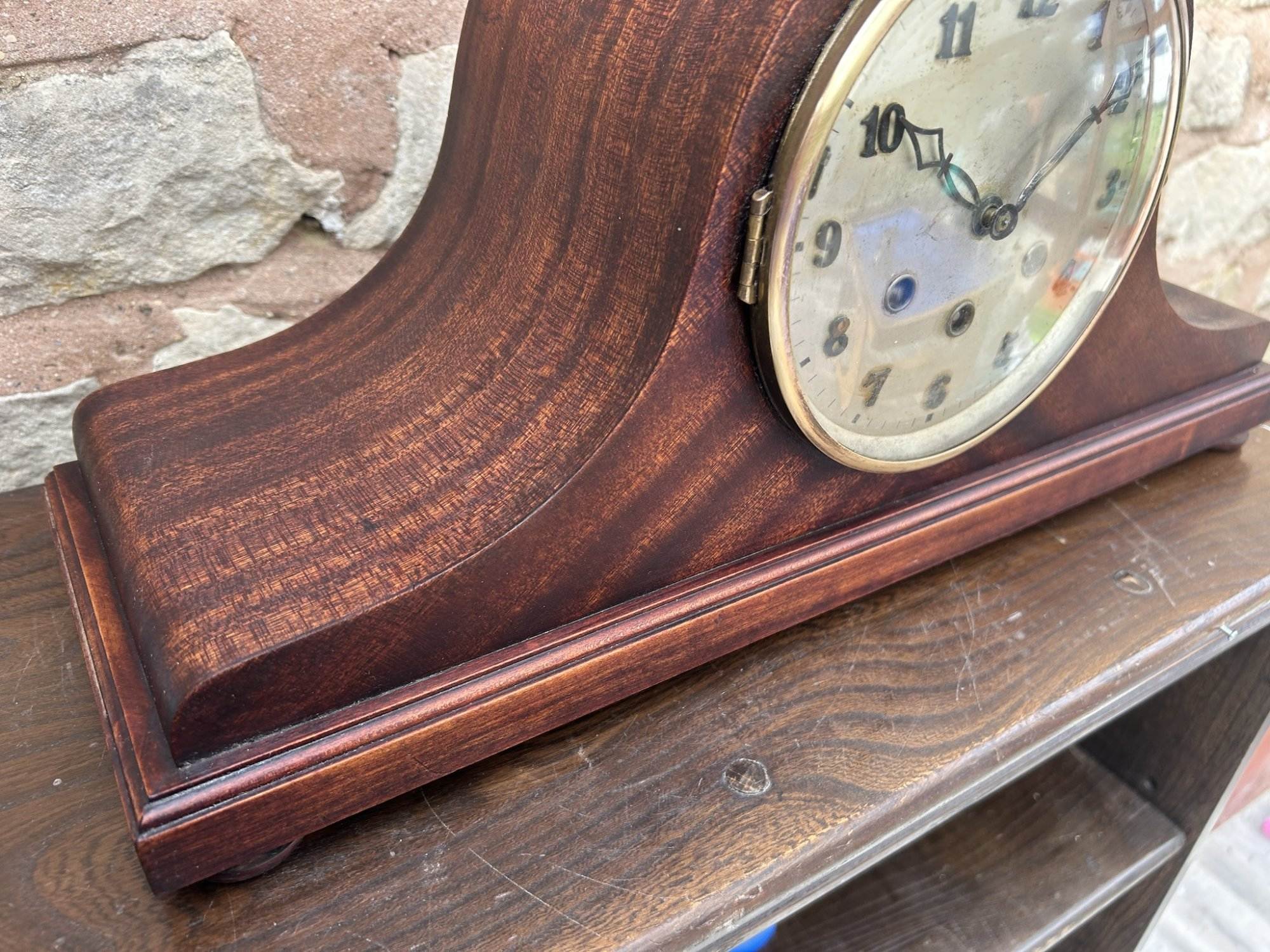 Stunning Rare Gustav Becker triple chime Hat Shaped mantel Clock – ca 1900 - Image 2