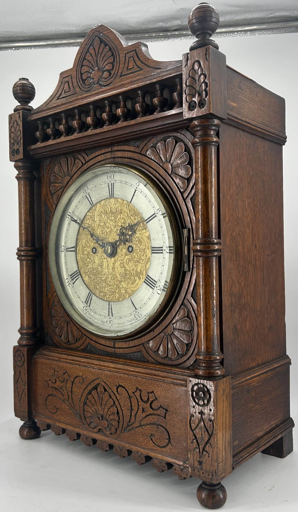 Awesome Twin Fusee Victorian Bracket Clock - ca1870 - Image 4