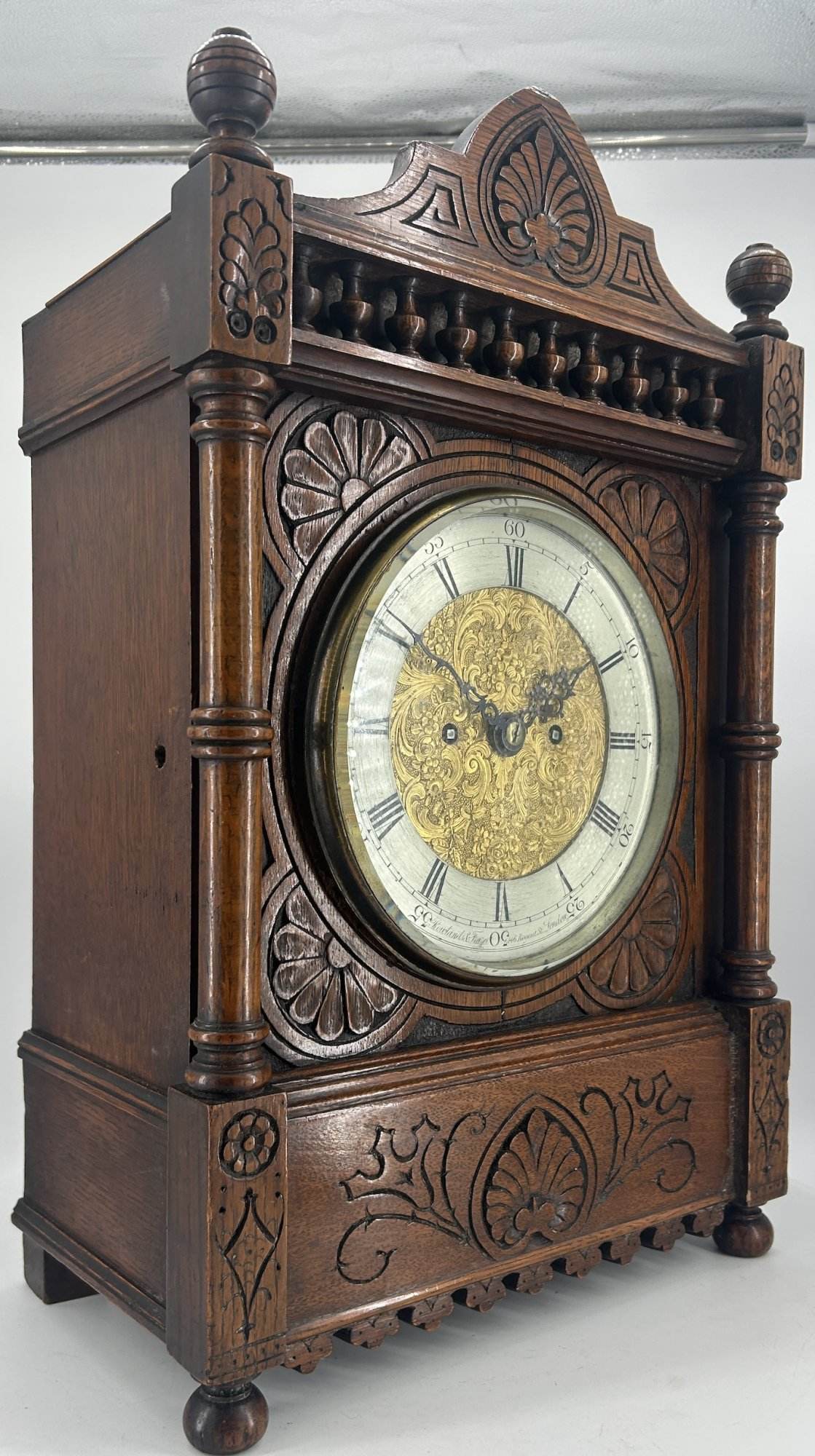 Awesome Twin Fusee Victorian Bracket Clock - ca1870 - Image 5