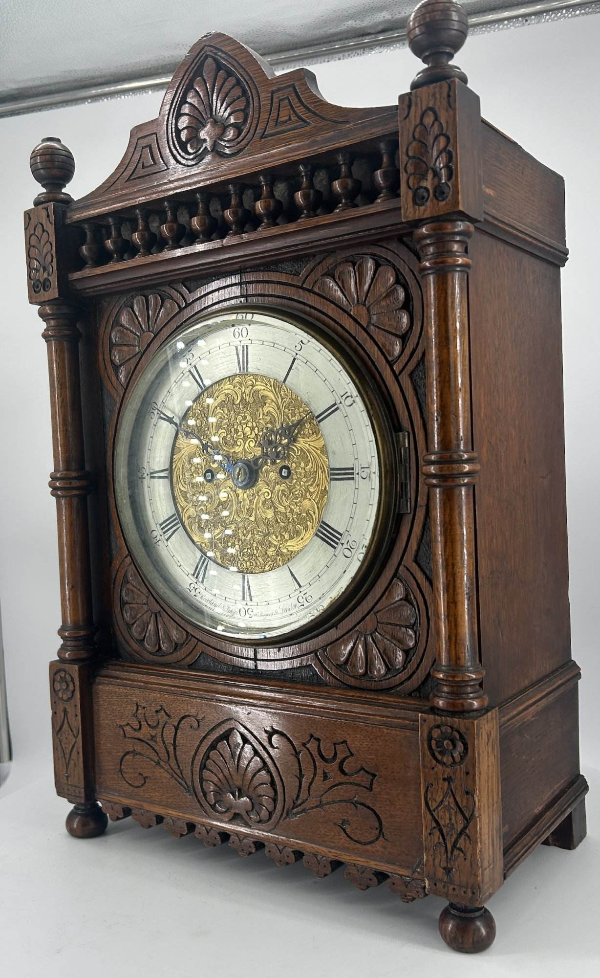 Awesome Twin Fusee Victorian Bracket Clock - ca1870 - Image 2