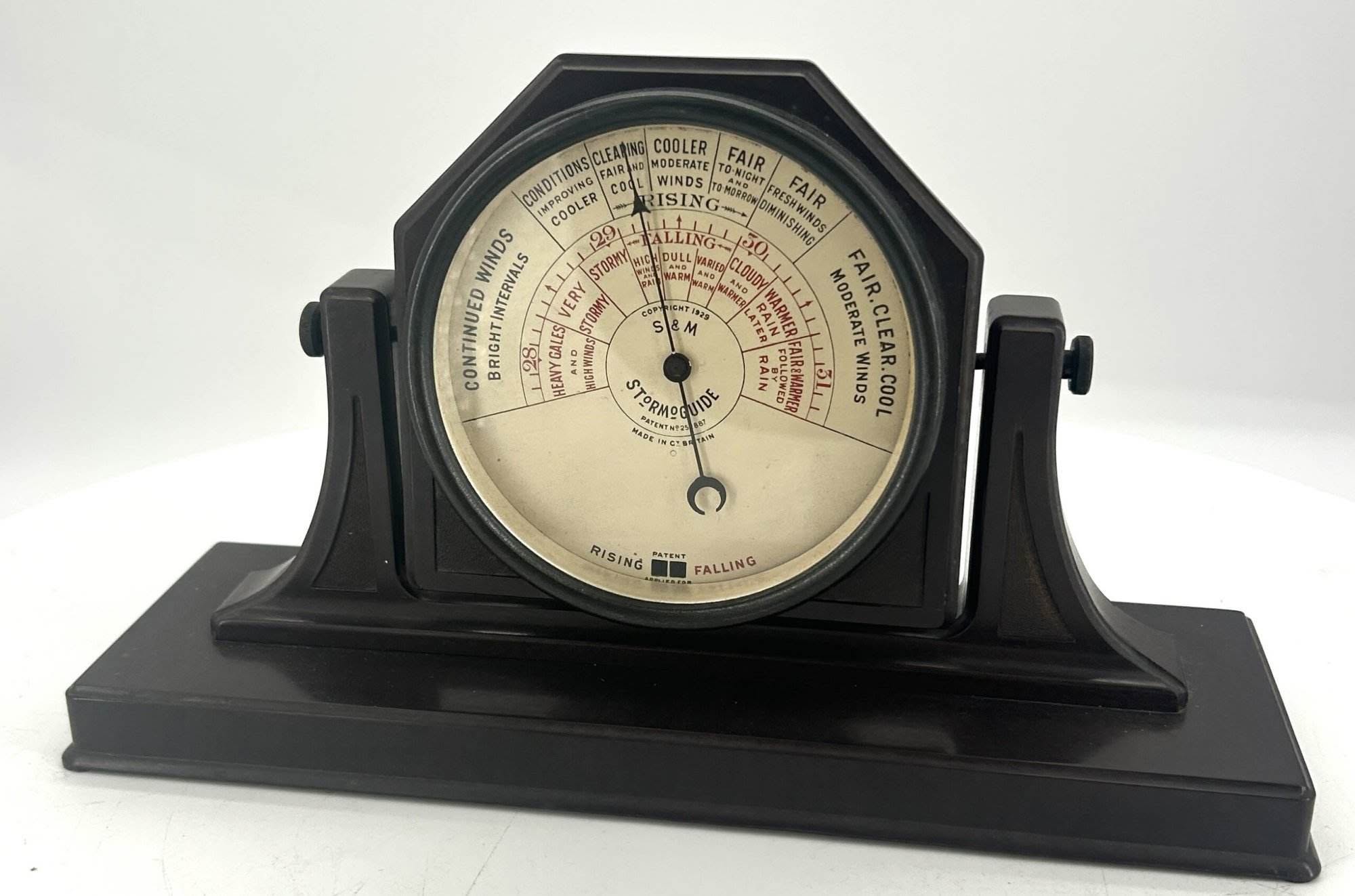Extraordinary Art Deco Bakelite Desk Barometer – Ca1930 - Image 4