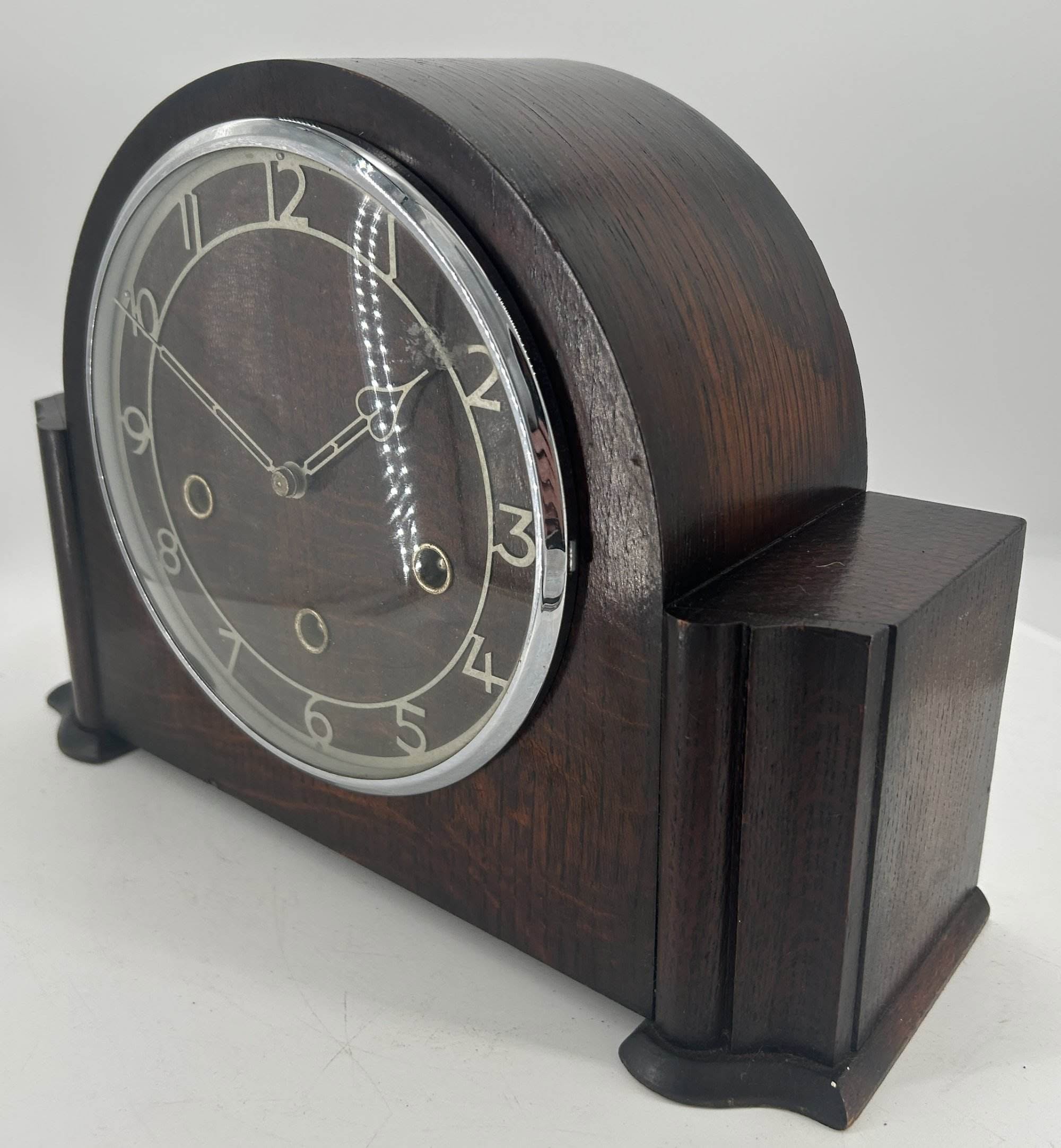 Great Art Deco Westminster chime Mantle clock – ca 1930 - Image 9