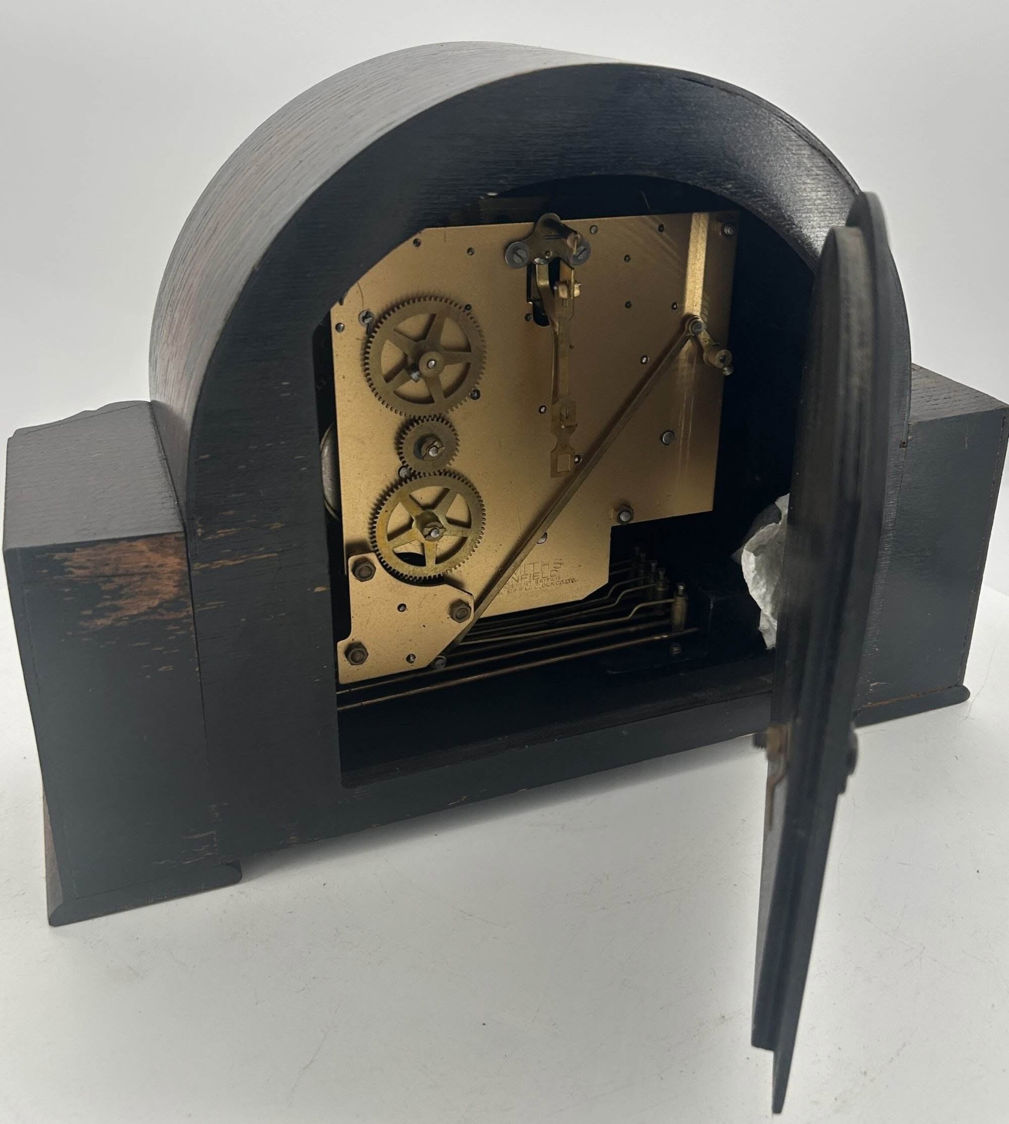 Great Art Deco Westminster chime Mantle clock – ca 1930 - Image 6
