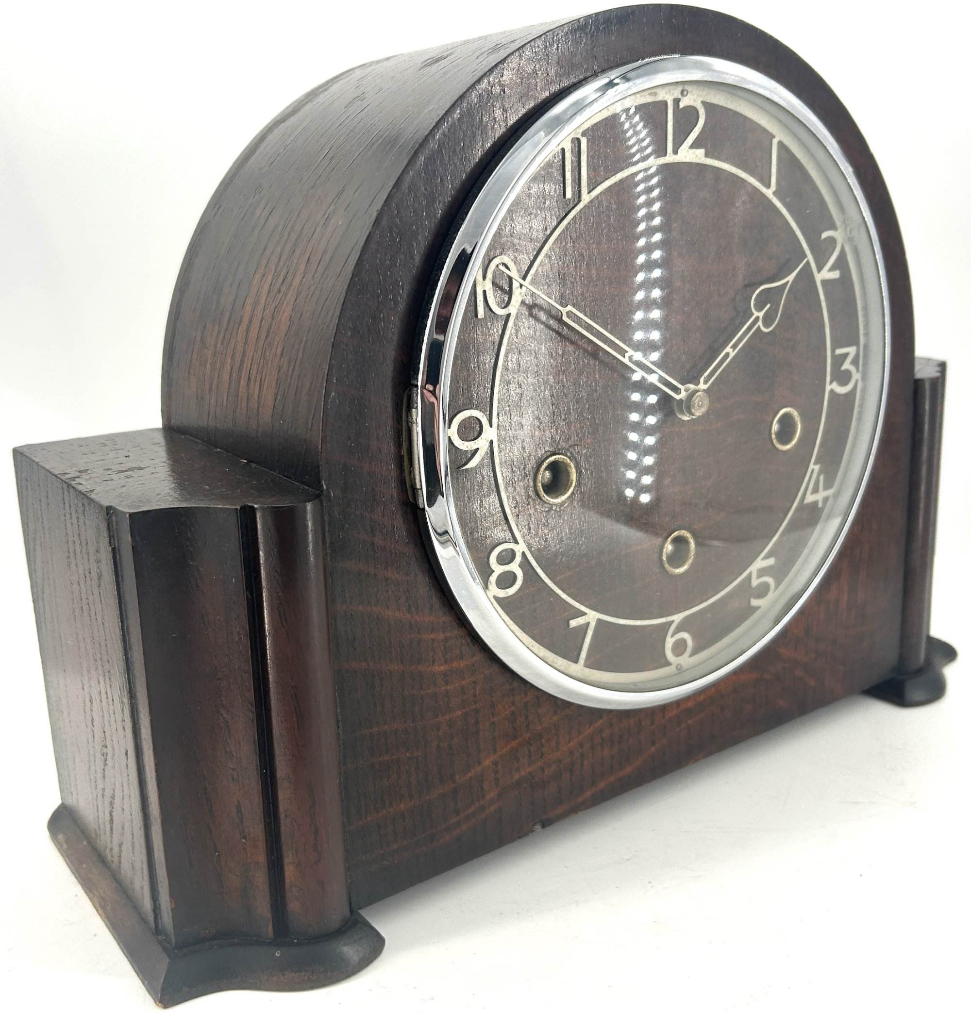 Great Art Deco Westminster chime Mantle clock – ca 1930 - Image 8