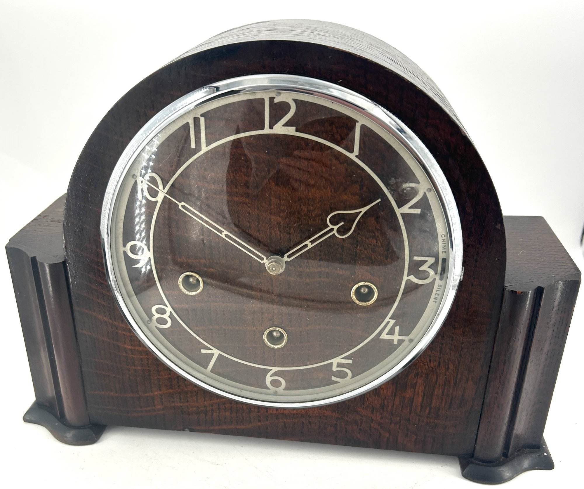Great Art Deco Westminster chime Mantle clock – ca 1930 - Image 3