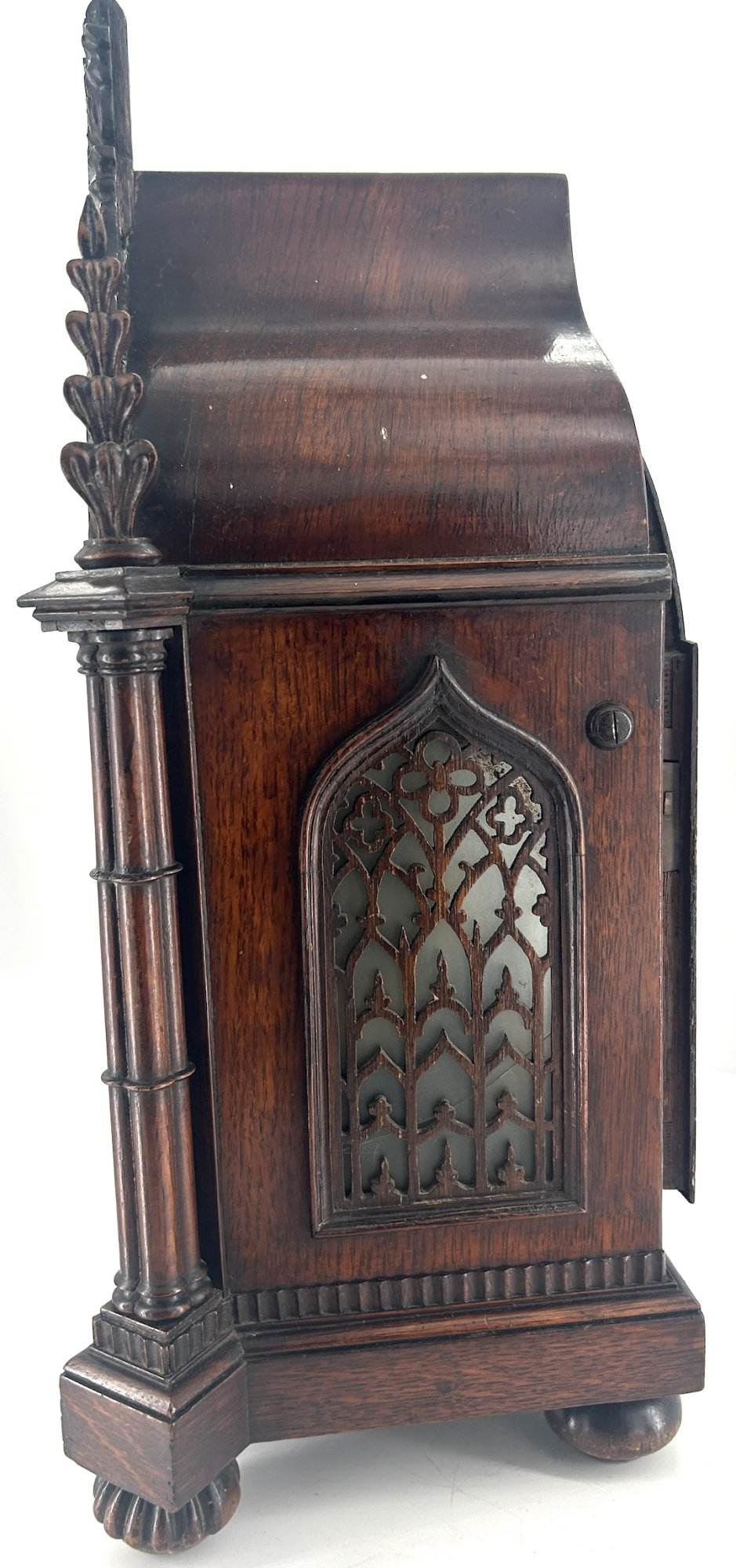 Exquisite Victorian twin Fusee Gothic Bracket clock – R Warwick London - ca 1850 - Image 8