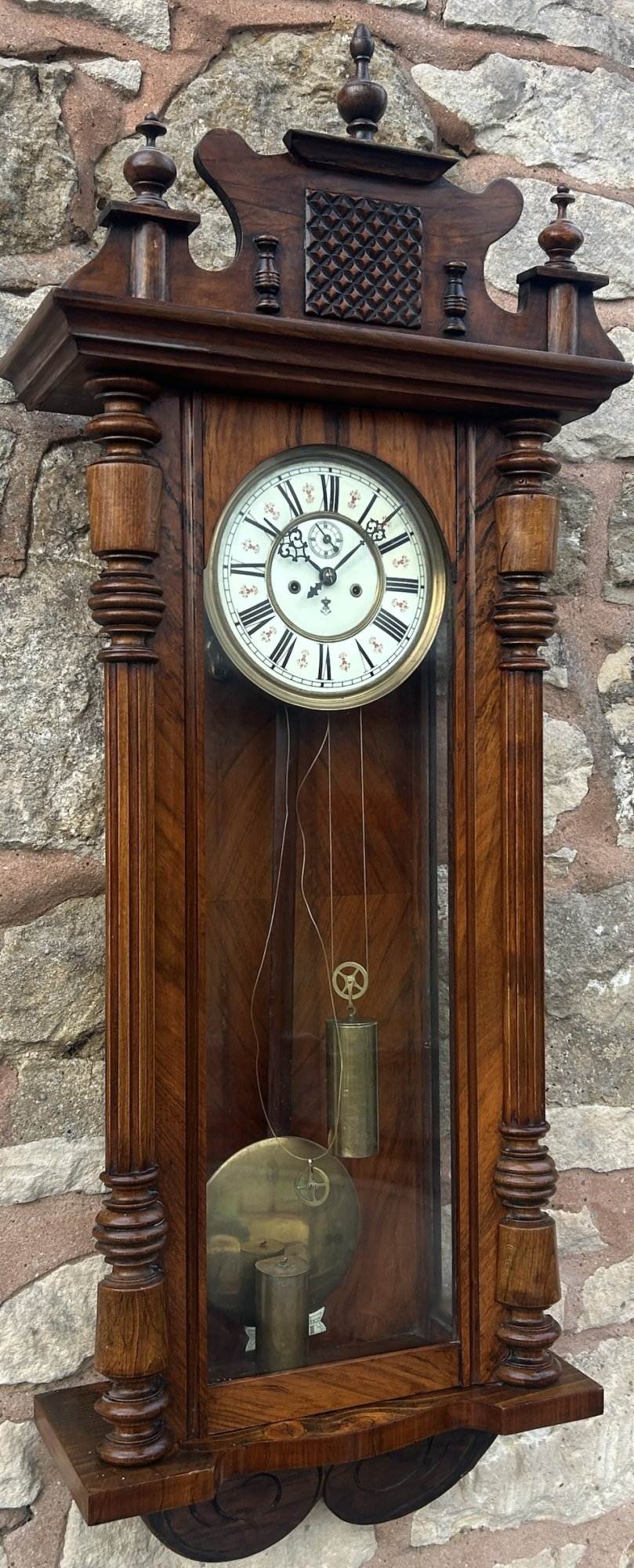 Fabulous Gustav Becker Twin weight Vienna Wall Clock - ca 1880 - Image 10