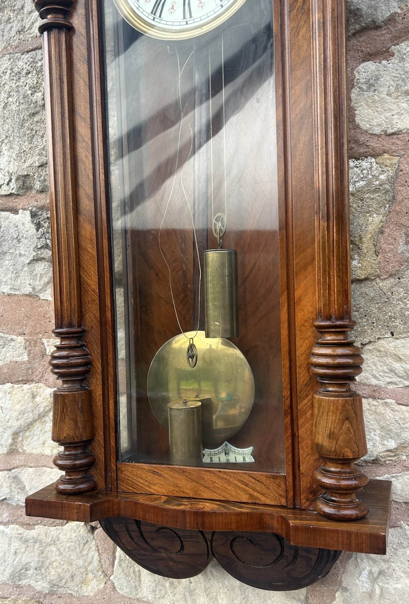 Fabulous Gustav Becker Twin weight Vienna Wall Clock - ca 1880 - Image 12