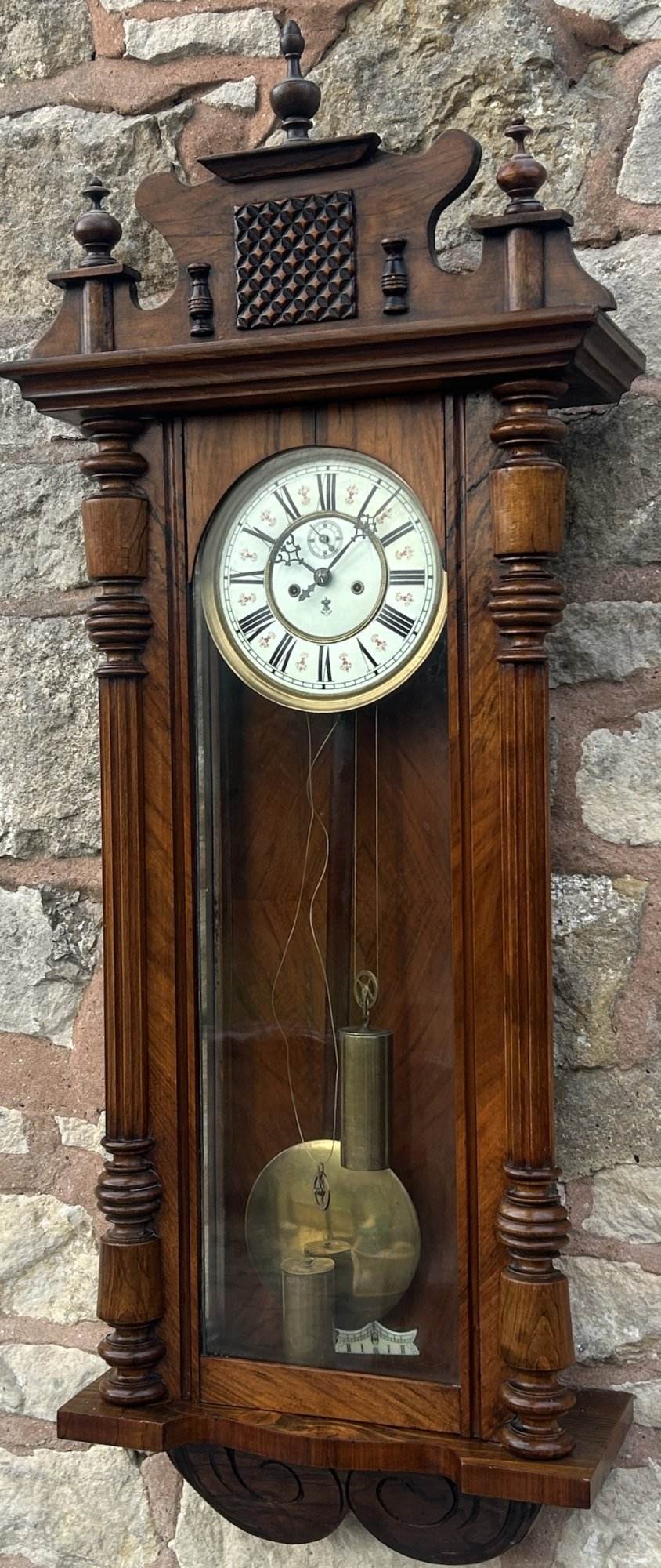 Fabulous Gustav Becker Twin weight Vienna Wall Clock - ca 1880 - Image 9
