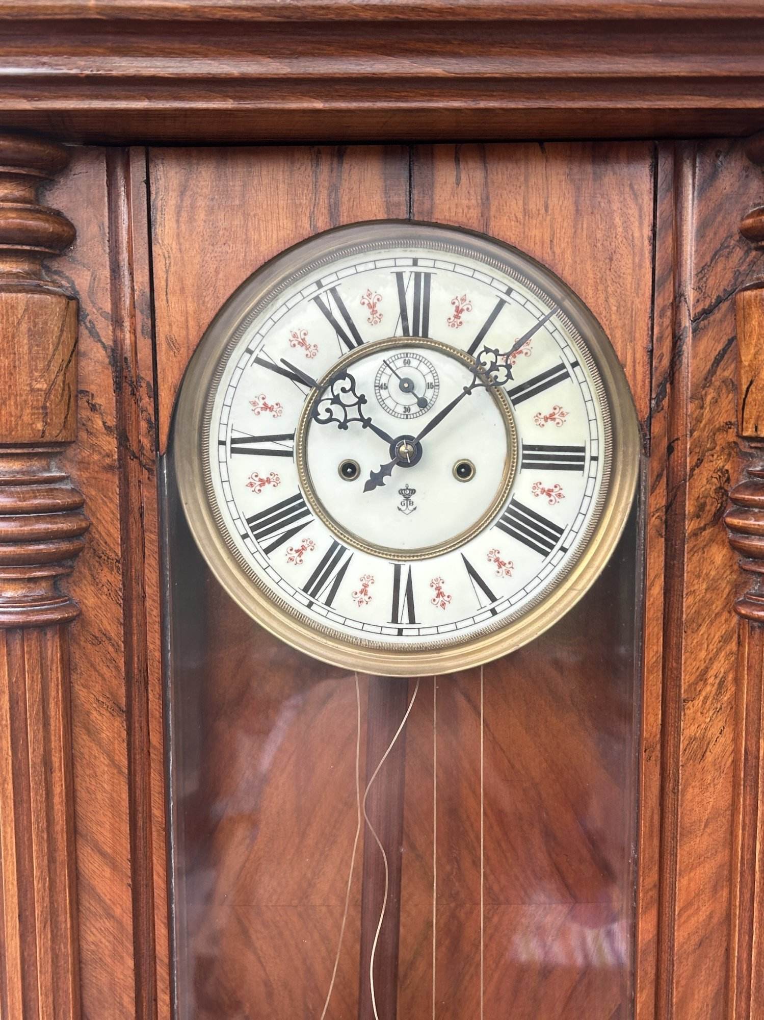 Fabulous Gustav Becker Twin weight Vienna Wall Clock - ca 1880 - Image 8