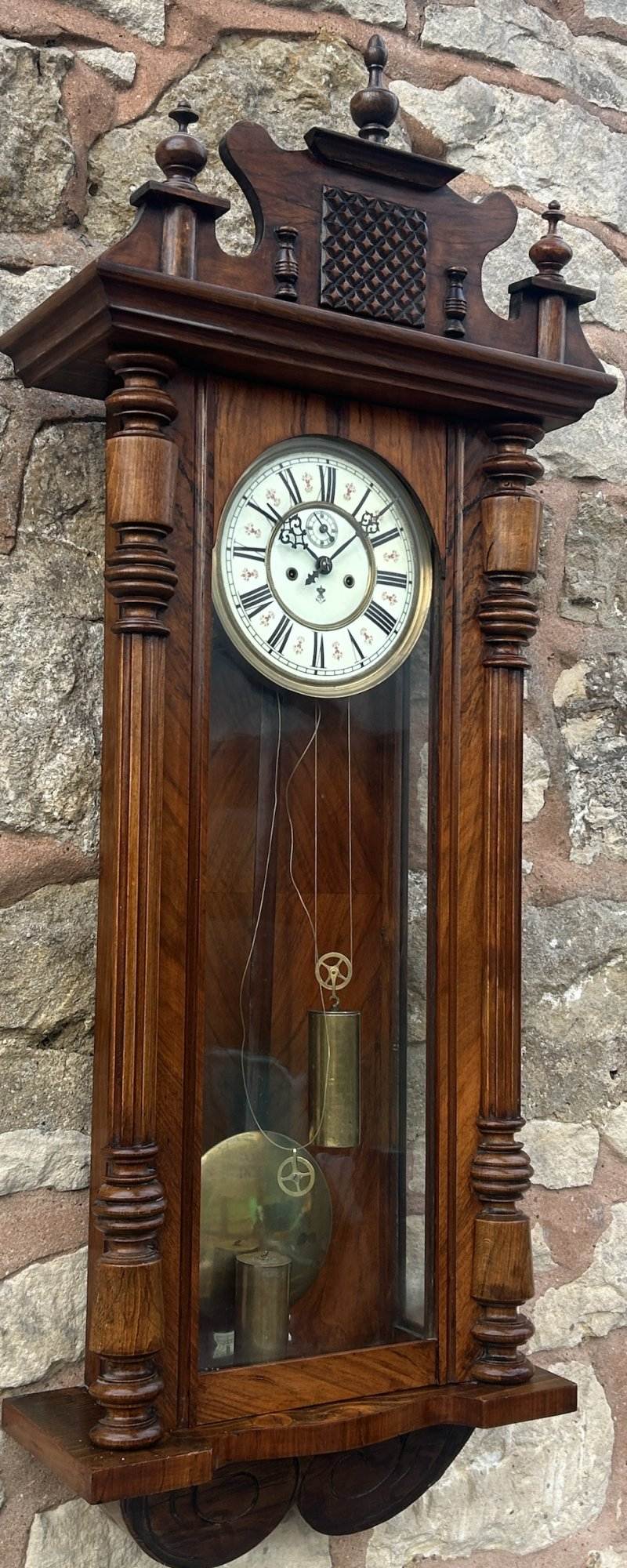 Fabulous Gustav Becker Twin weight Vienna Wall Clock - ca 1880 - Image 7