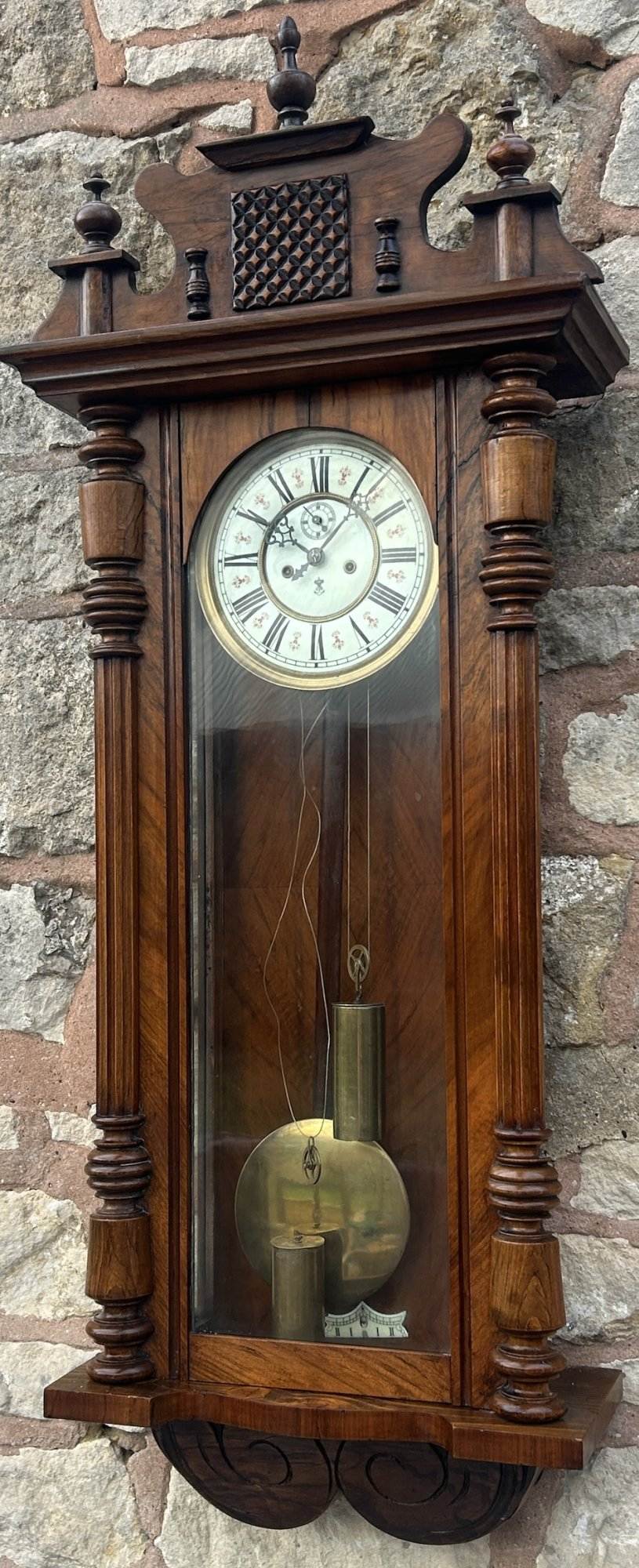 Fabulous Gustav Becker Twin weight Vienna Wall Clock - ca 1880 - Image 2