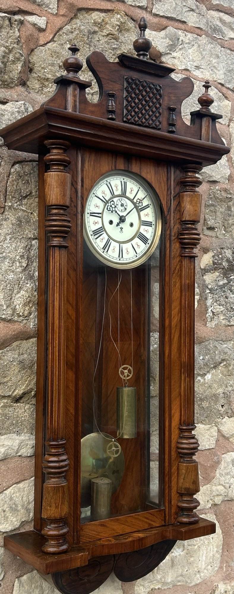 Fabulous Gustav Becker Twin weight Vienna Wall Clock - ca 1880 - Image 6