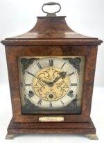 Stunning Burr Walnut case Westminster chime Bracket Clock – ca1920