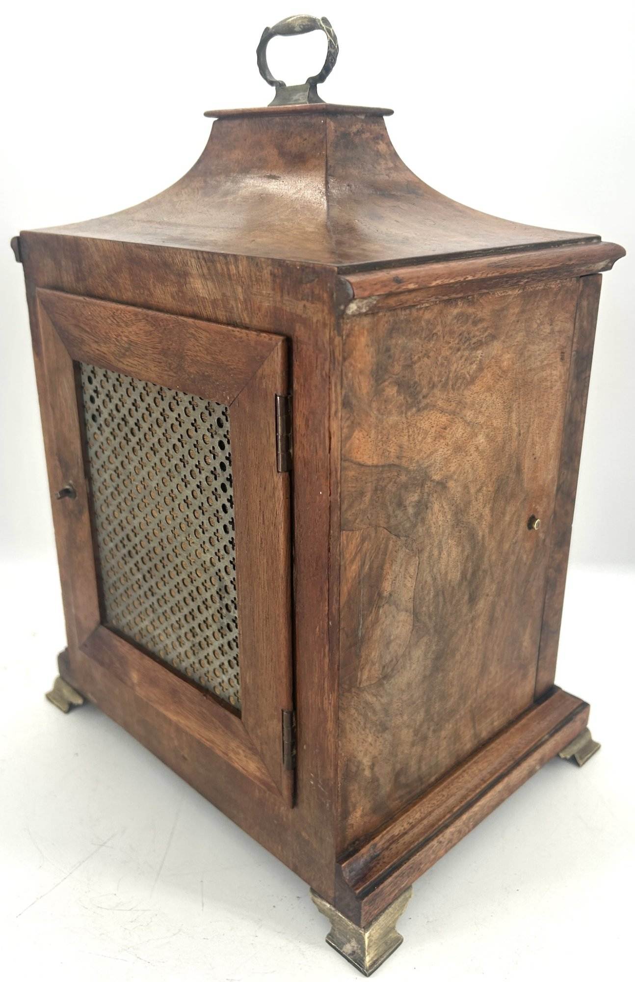 Stunning Burr Walnut case Westminster chime Bracket Clock – ca1920 - Image 4