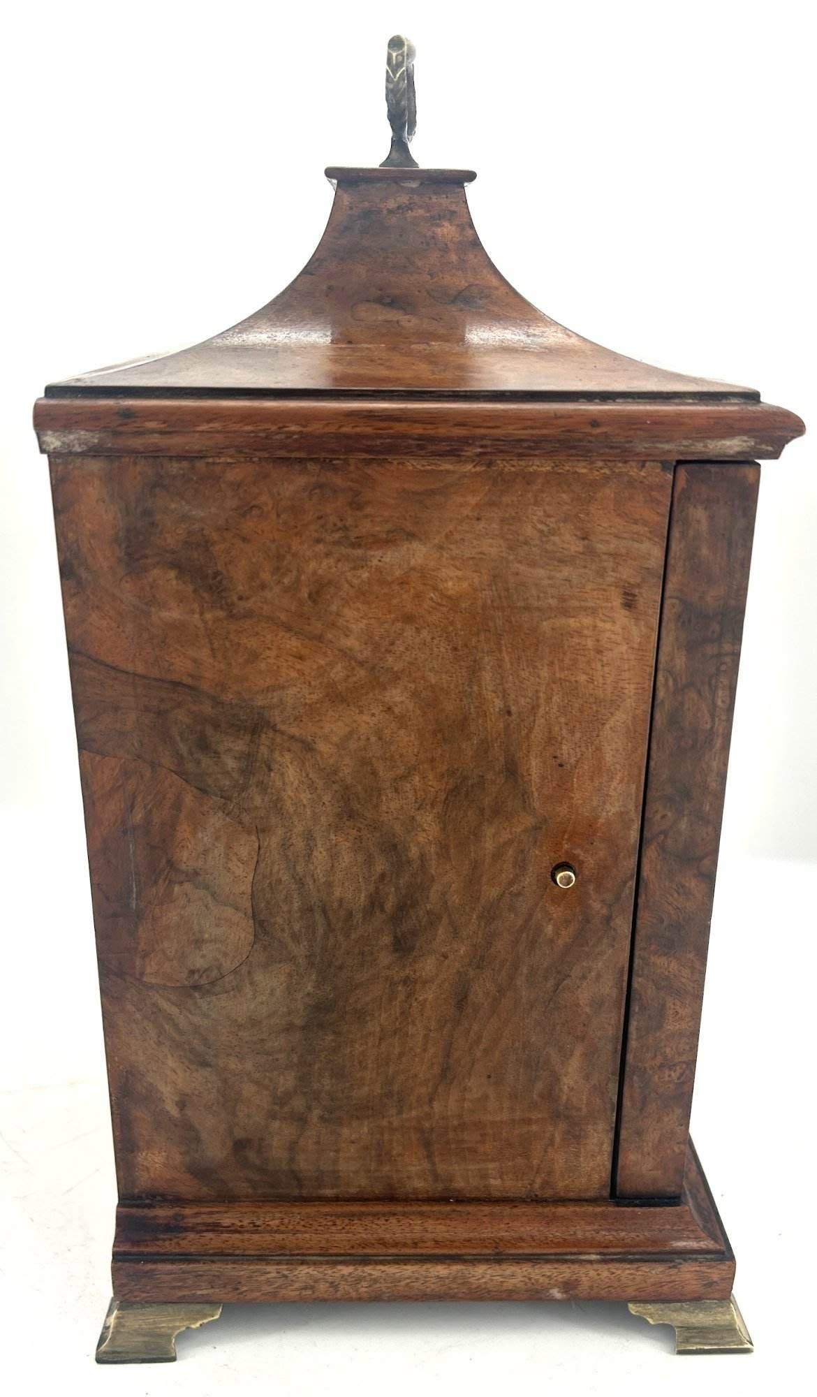 Stunning Burr Walnut case Westminster chime Bracket Clock – ca1920 - Image 7