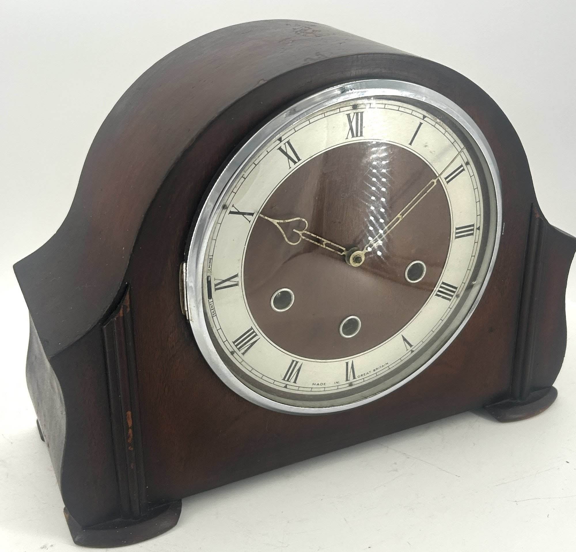 Stylish Art Deco Smiths Westminster Chime Mantel Clock – ca1940 - Image 4
