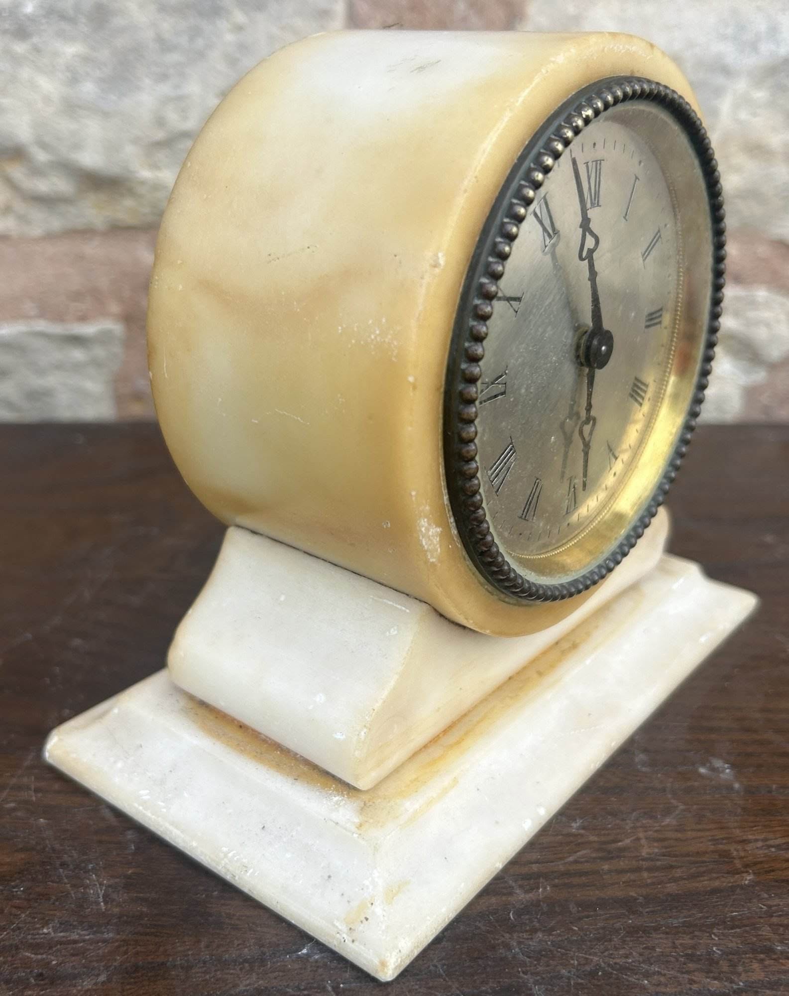 Stylish Edwardian Drum head Mantel Clock - ca1900 - Image 4