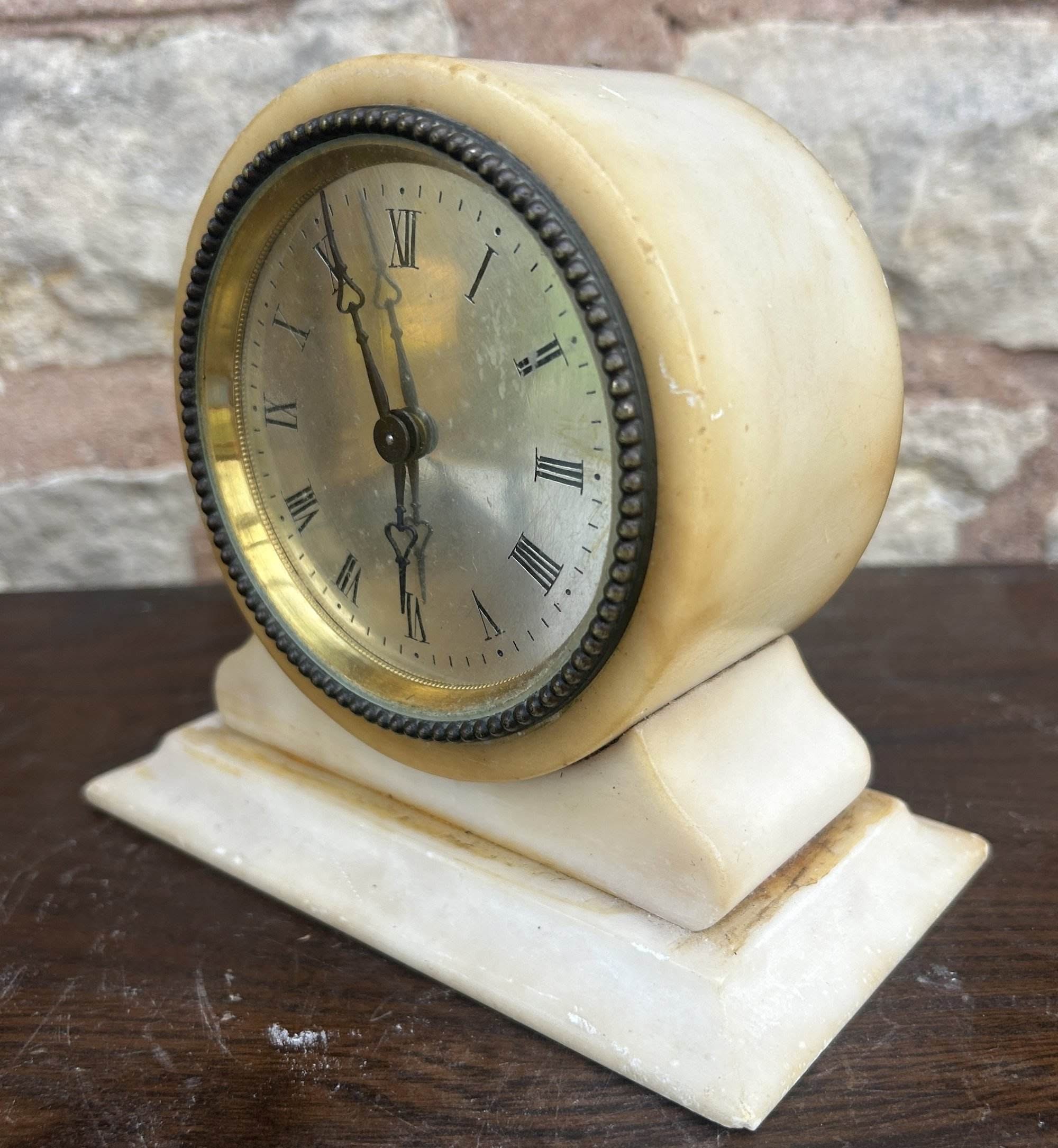 Stylish Edwardian Drum head Mantel Clock - ca1900 - Image 7