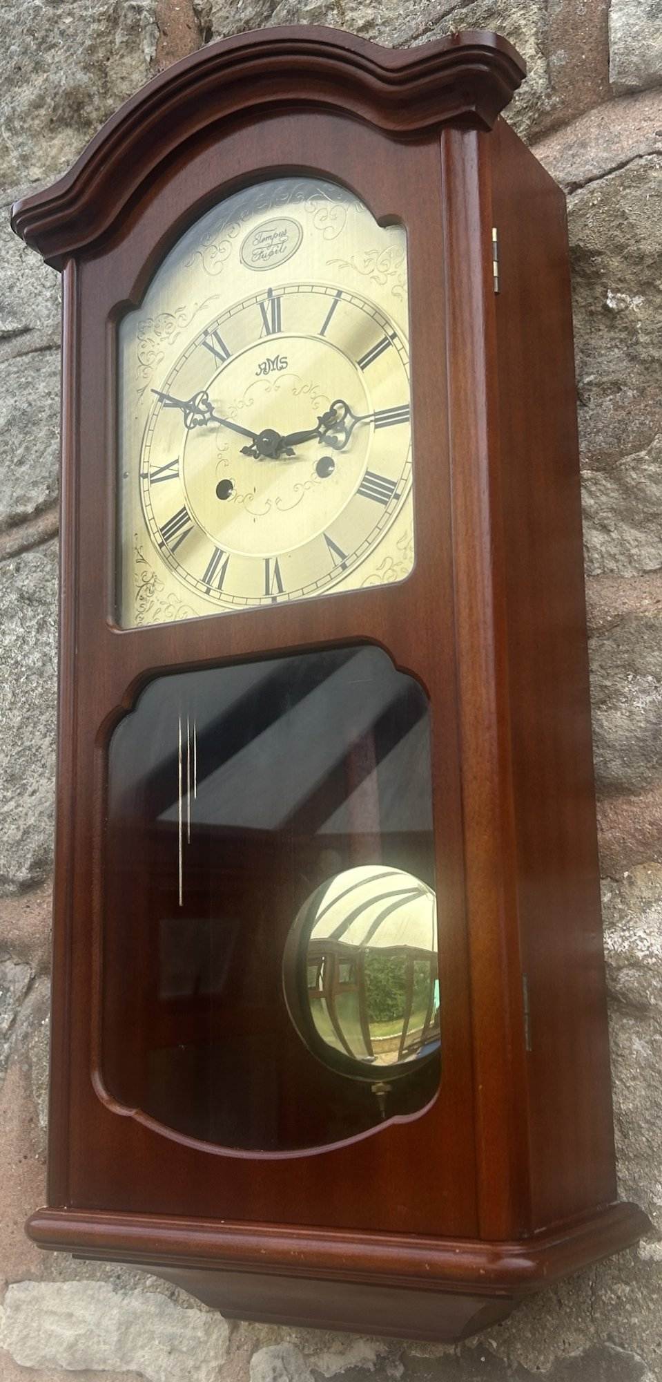 Lovely RMS Mahogany case Wall Clock - ca1970 - Image 8