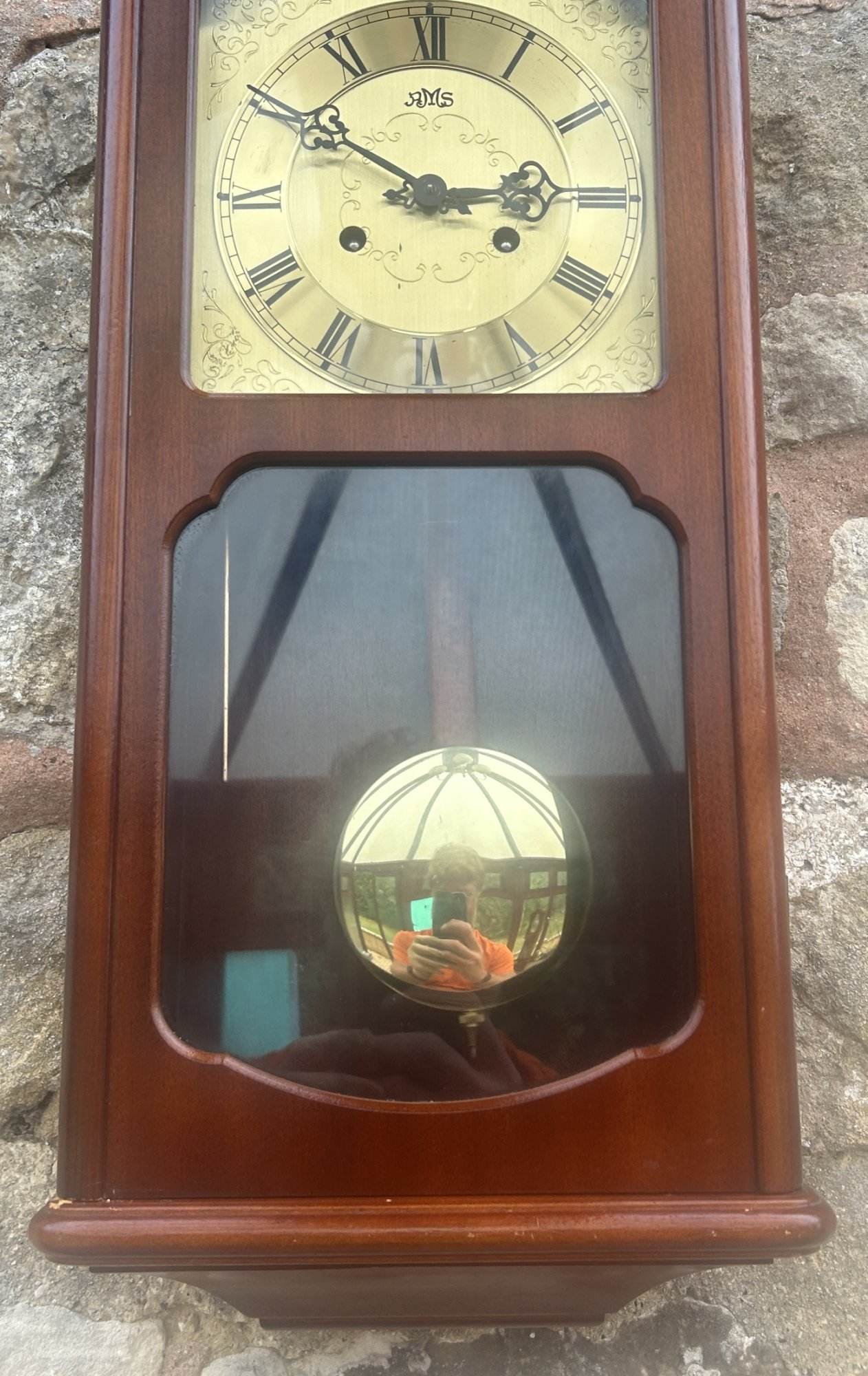 Lovely RMS Mahogany case Wall Clock - ca1970 - Image 9