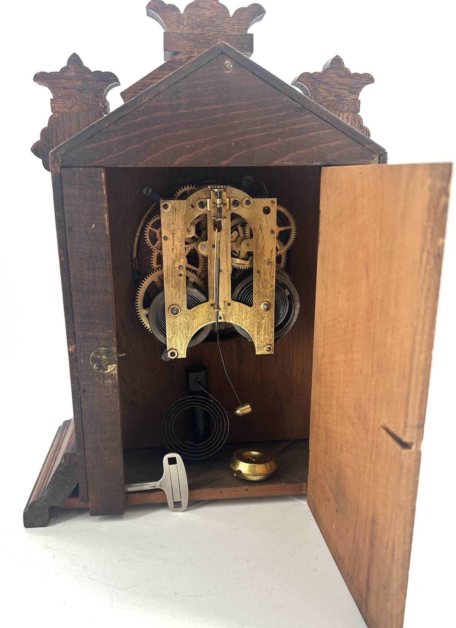 Stunning American Ansonia Bracket Clock ca 1890 - Image 5