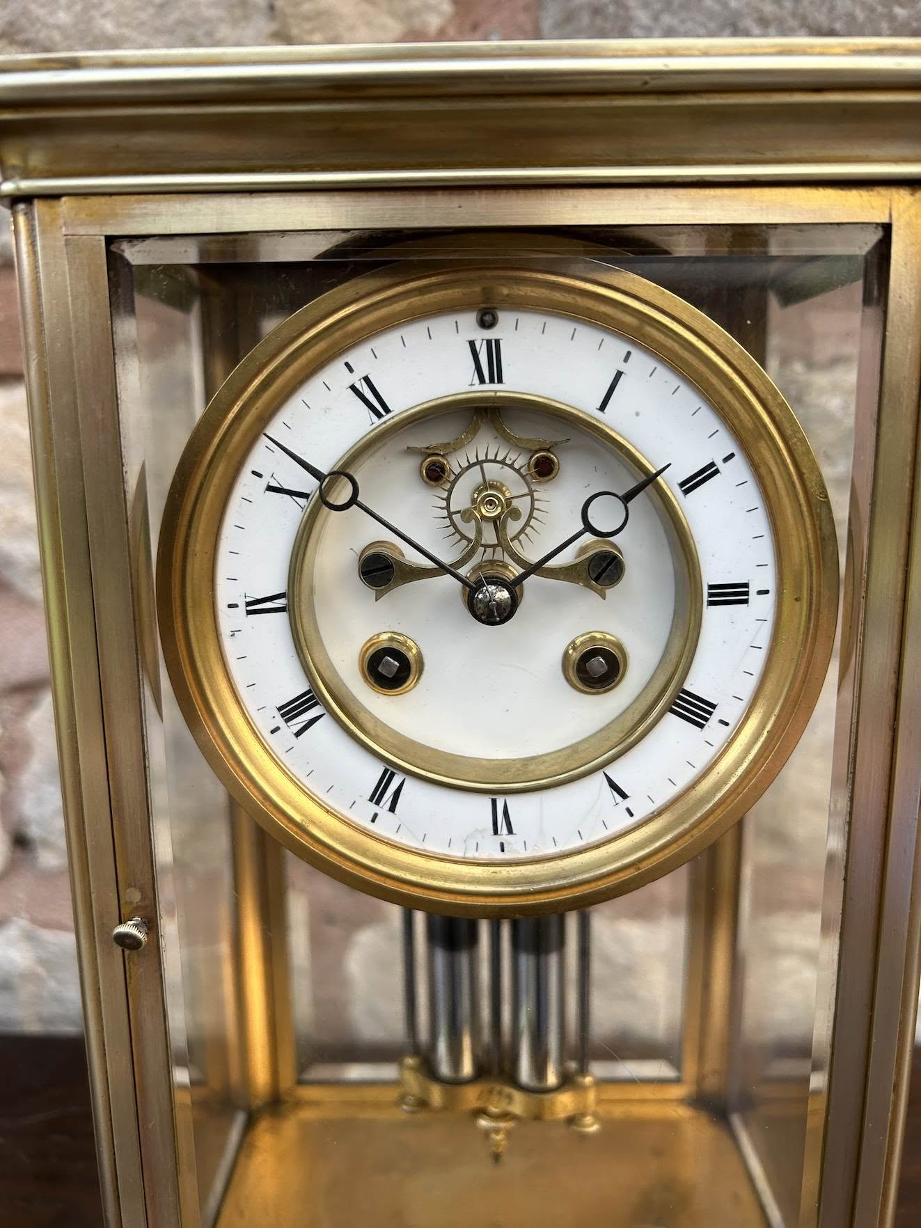 Stunning Victorian French Four Glass Case Regulator Mantel Clock - Ca 1870 - Image 2
