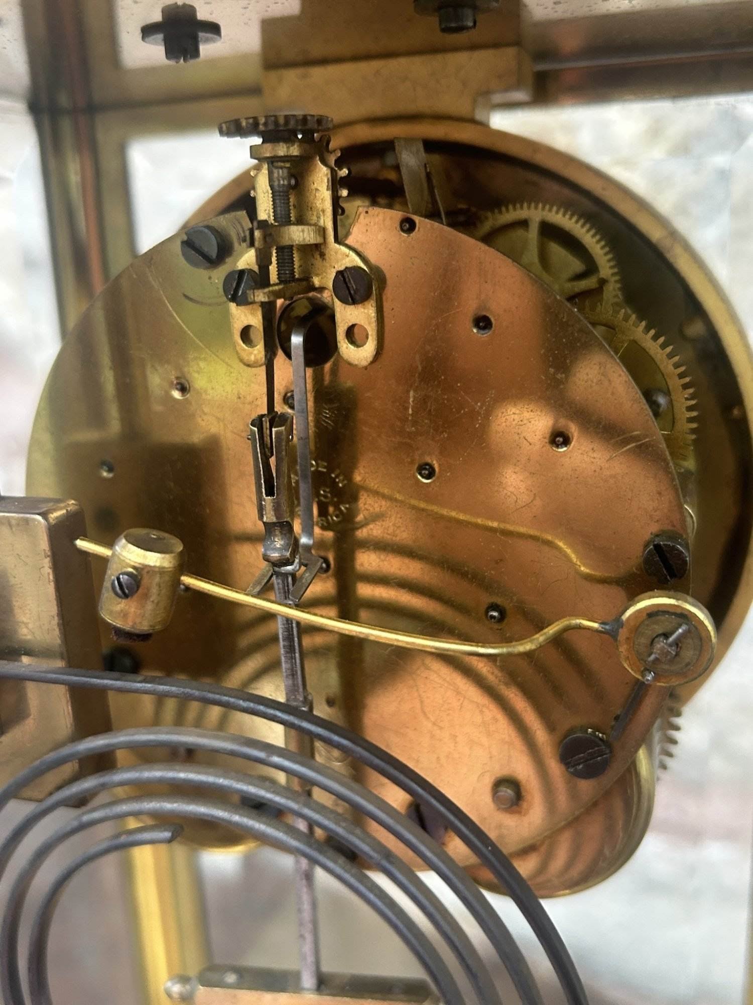 Wonderful Seth Thomas Four Glass Case Mantel Clock - Ca 1900 - Image 9