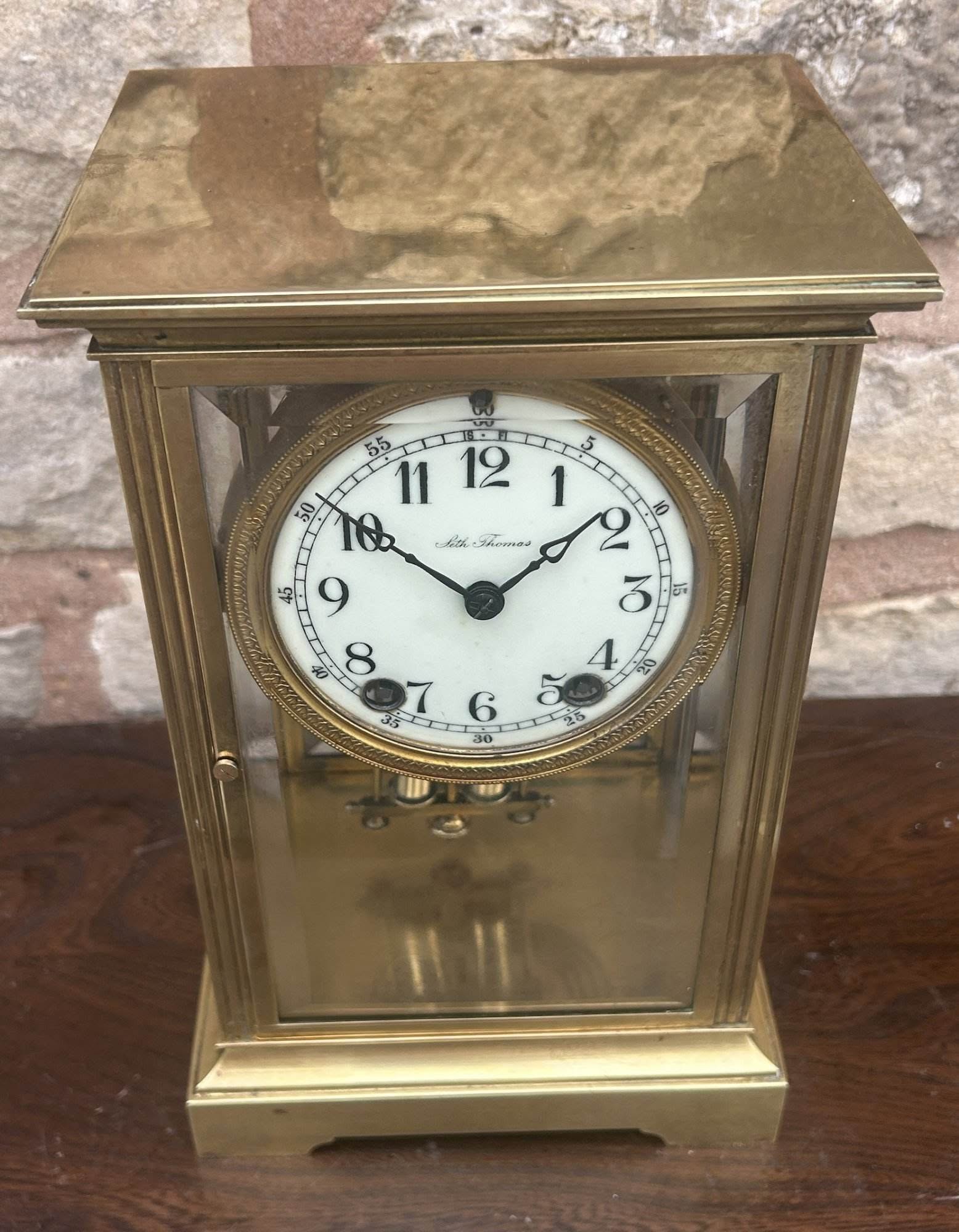 Wonderful Seth Thomas Four Glass Case Mantel Clock - Ca 1900 - Image 6