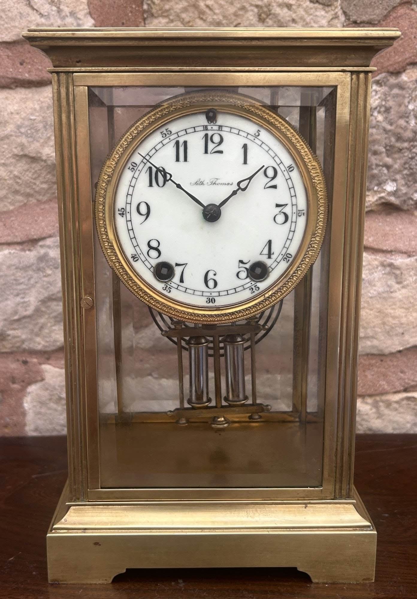Wonderful Seth Thomas Four Glass Case Mantel Clock - Ca 1900 - Image 5
