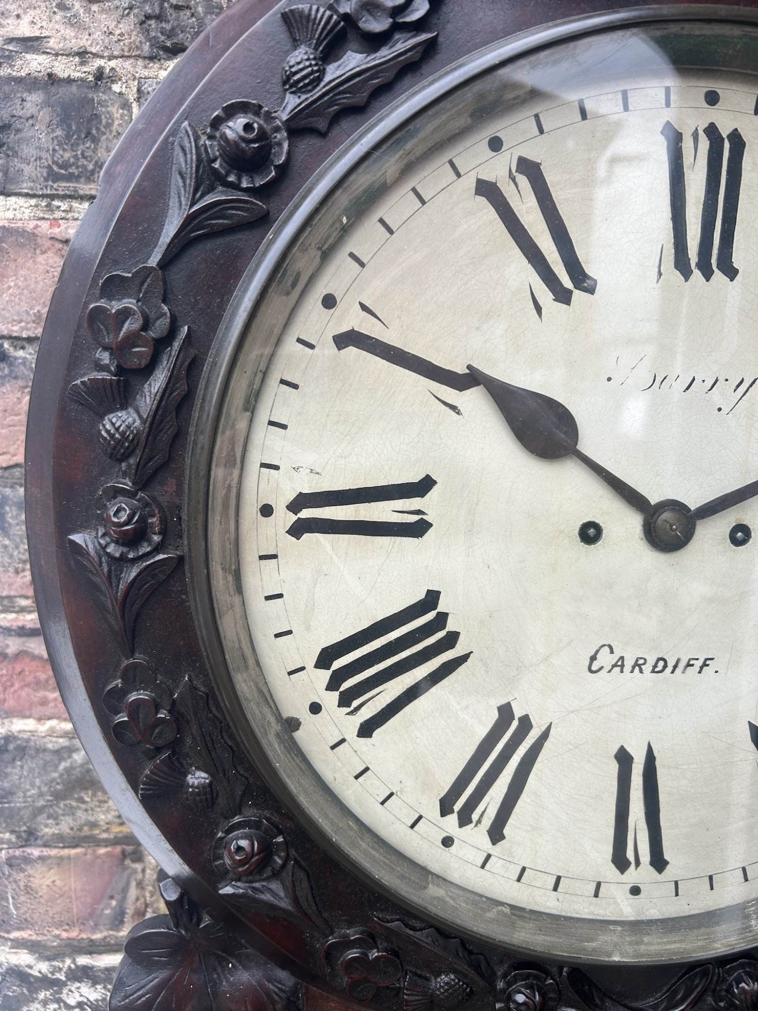 Fabulous Welch Victorian Rosewood Carved Twin Fusee Drop Dial Clock – Ca 1860 - Image 4