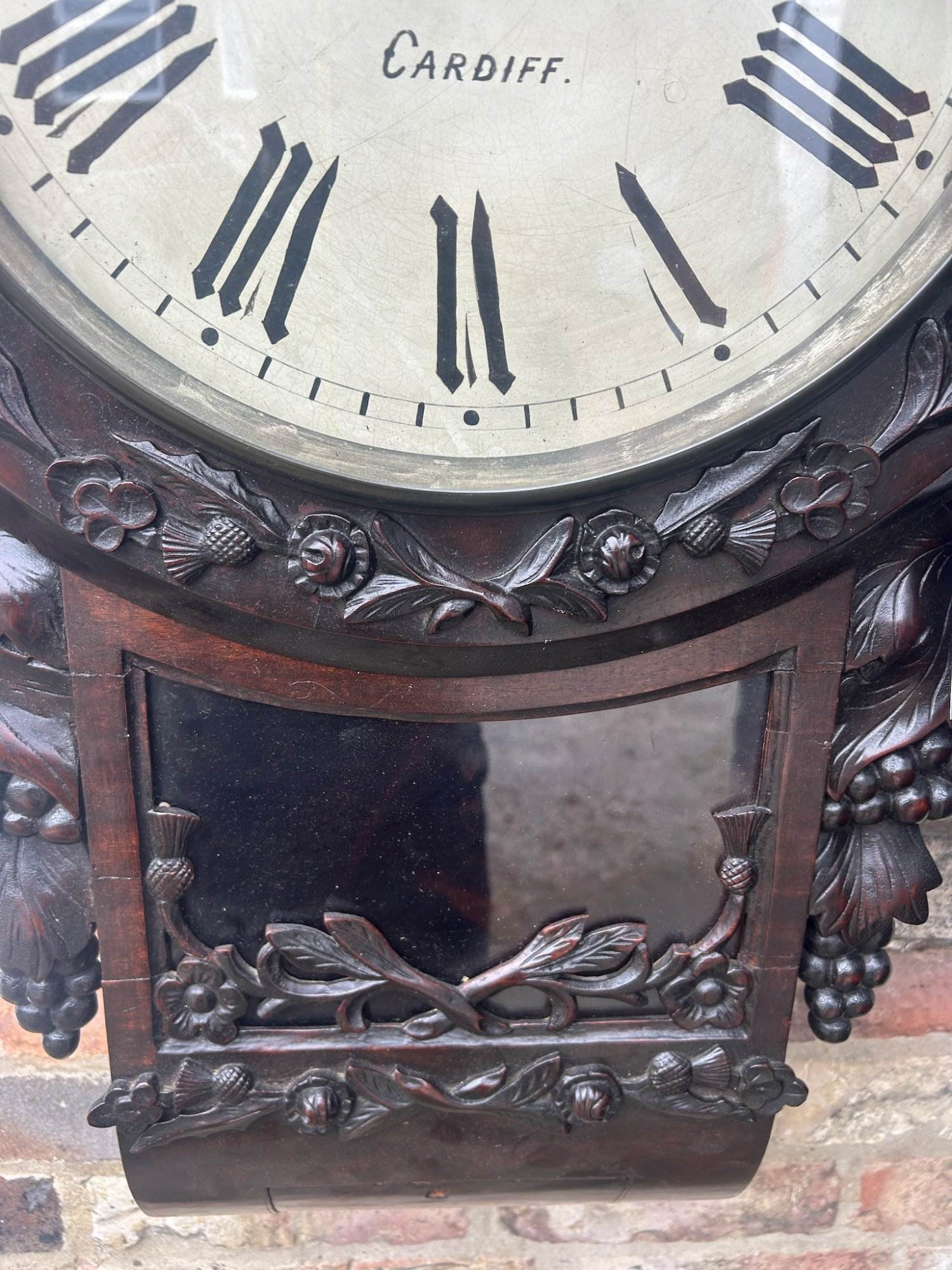 Fabulous Welch Victorian Rosewood Carved Twin Fusee Drop Dial Clock – Ca 1860 - Image 6