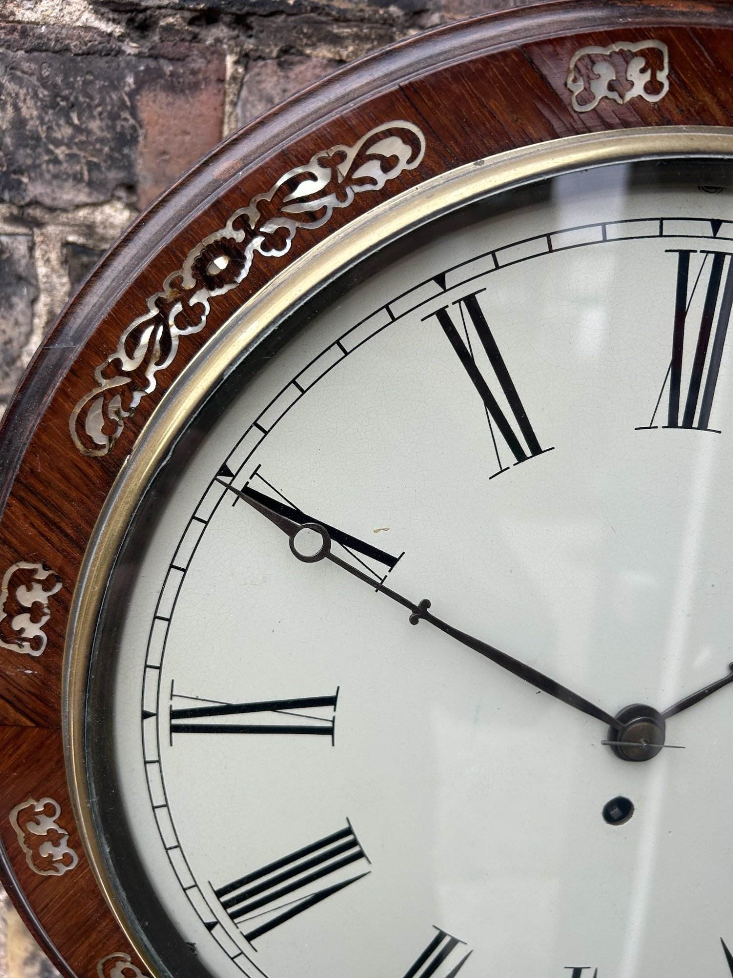 Fine Victorian Rosewood Carved Single Fusee Drop Dial Clock - Ca 1880 - Image 3
