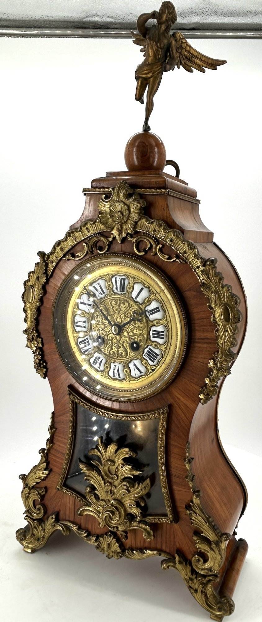Lovely Kingwood Ormolu Boulle Mantel Clock – Ca 1850 - Image 13