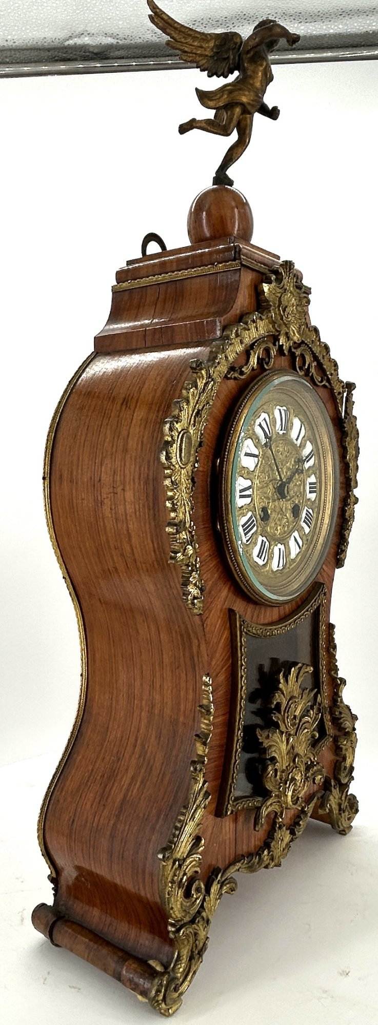 Lovely Kingwood Ormolu Boulle Mantel Clock – Ca 1850 - Image 6