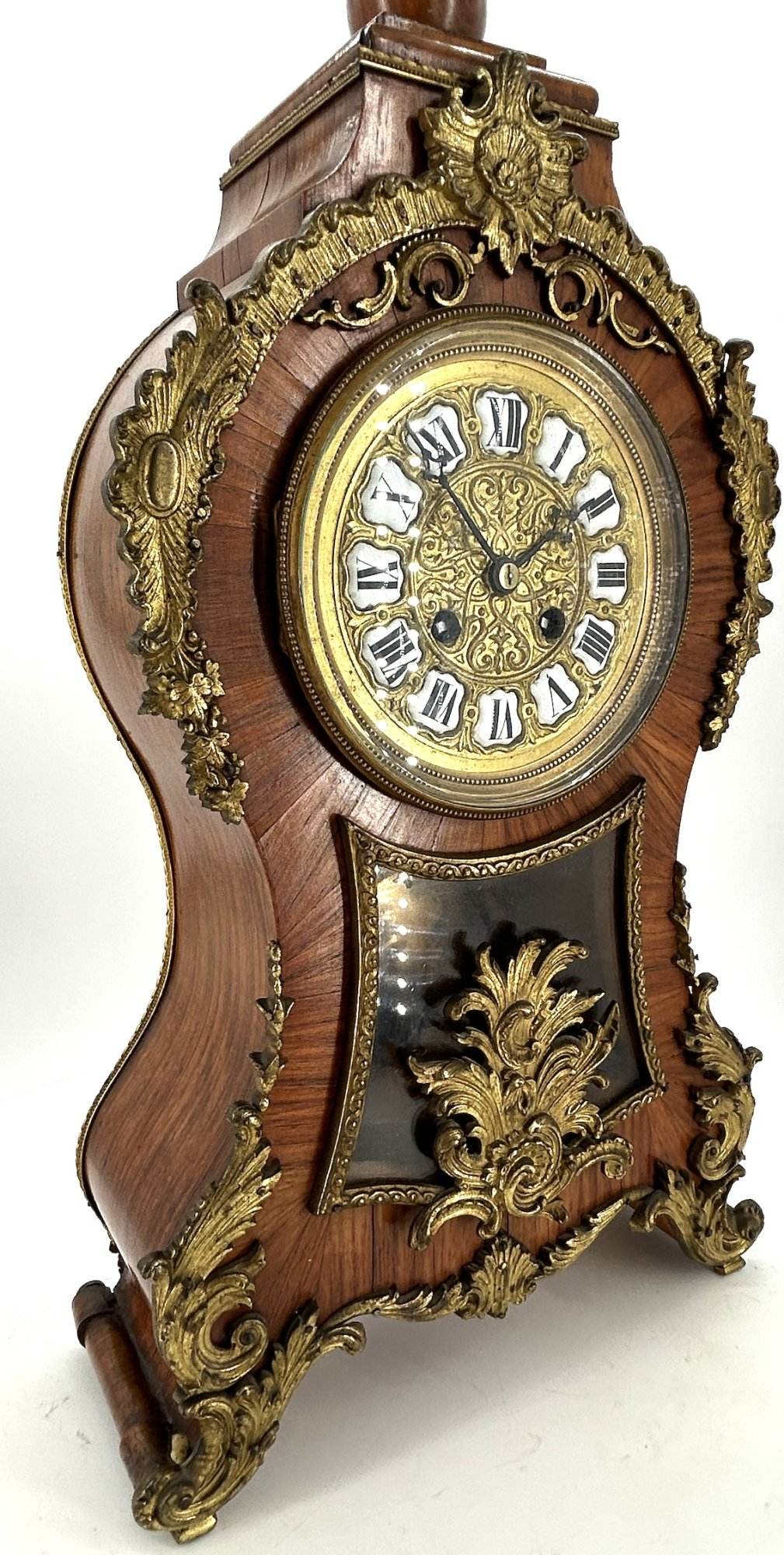Lovely Kingwood Ormolu Boulle Mantel Clock – Ca 1850 - Image 5