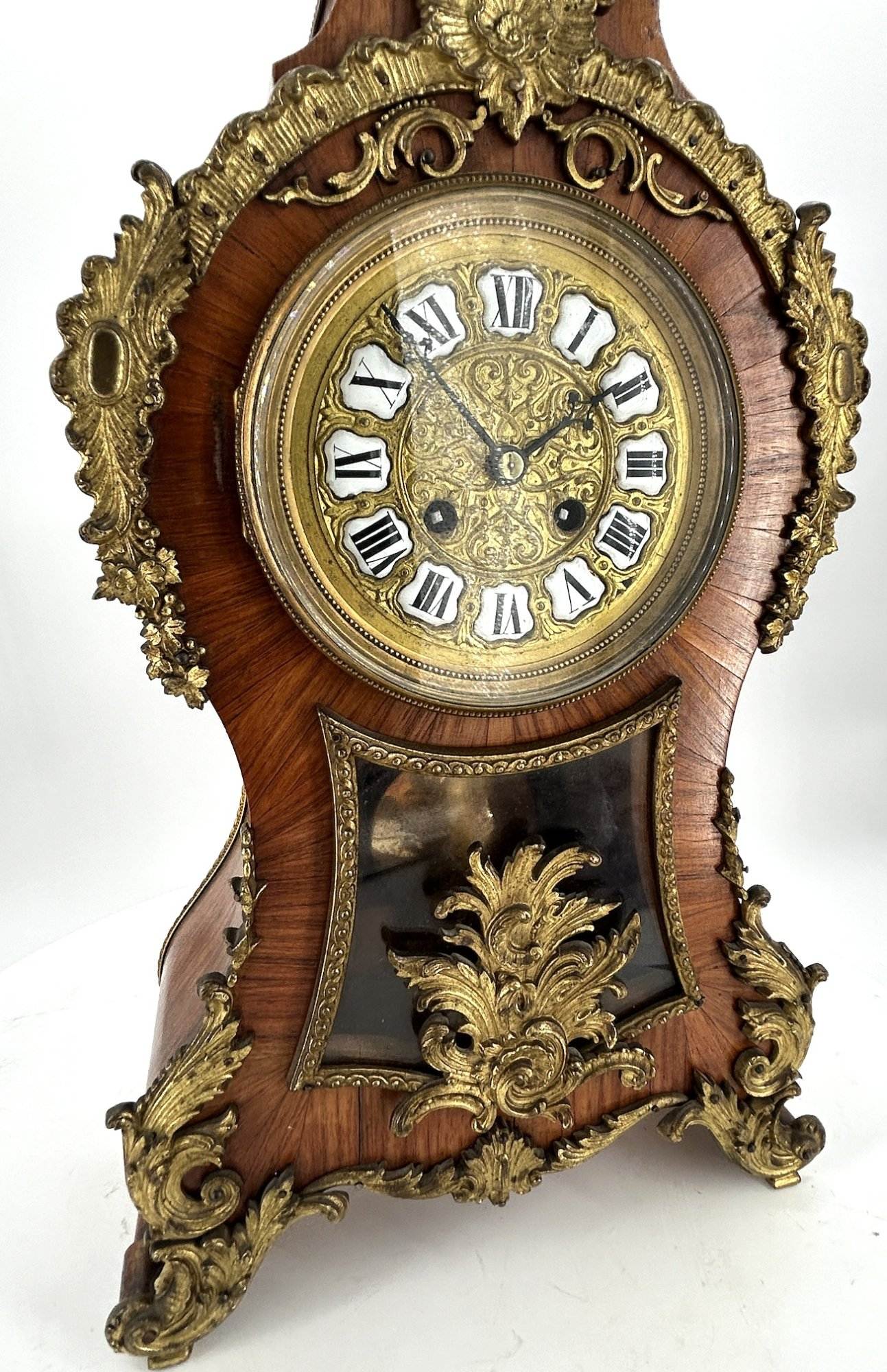 Lovely Kingwood Ormolu Boulle Mantel Clock – Ca 1850 - Image 4