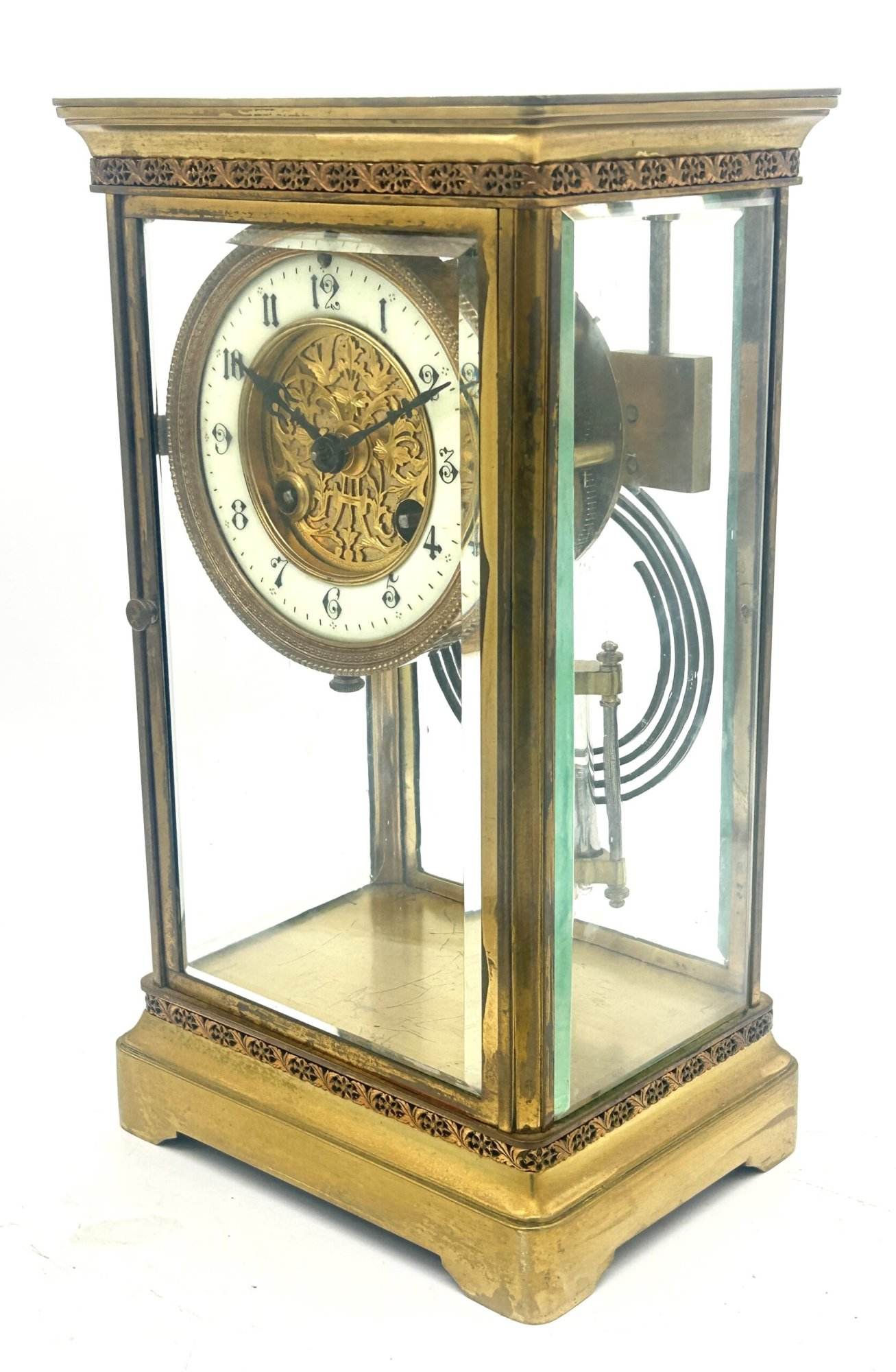 Fabulous French 4 glass regulator Mantel Clock – ca1880 - Image 4