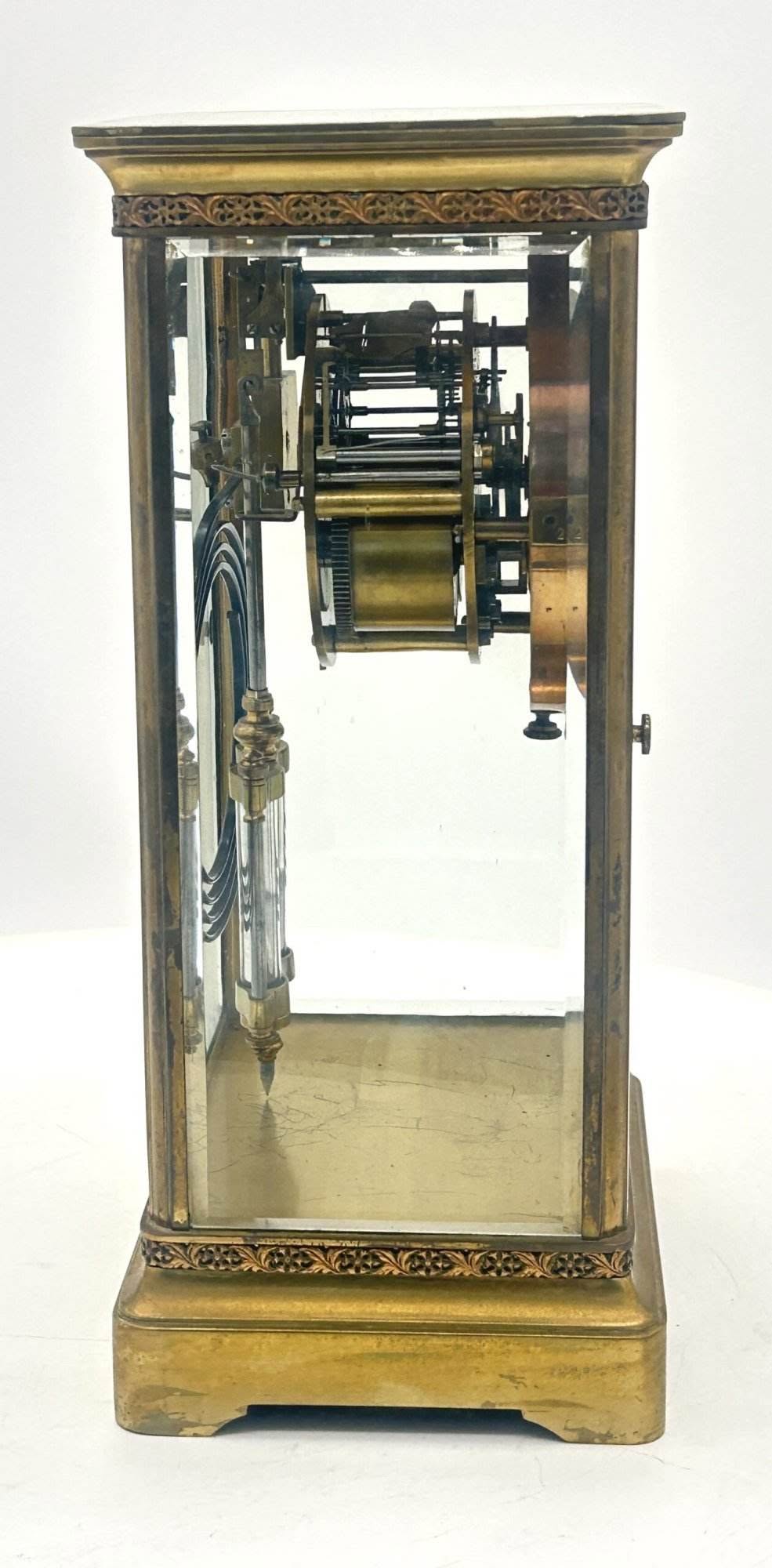 Fabulous French 4 glass regulator Mantel Clock – ca1880 - Image 11